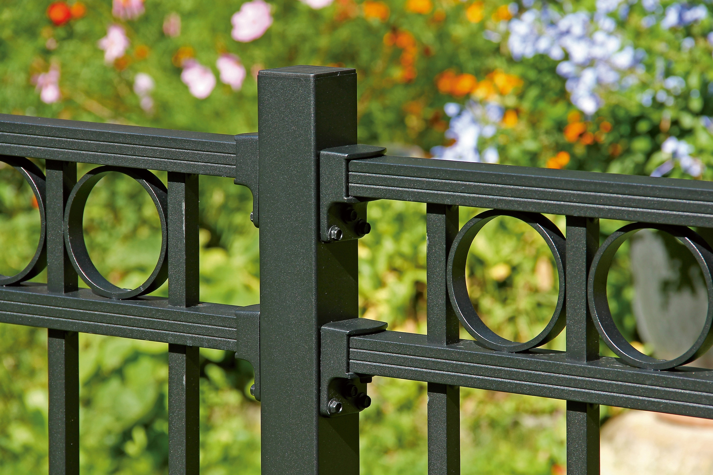 Alberts Metallzaun »Circle« Höhe: 100 und 120 cm, Gesamtlänge: 10 m, zum Aufschrauben