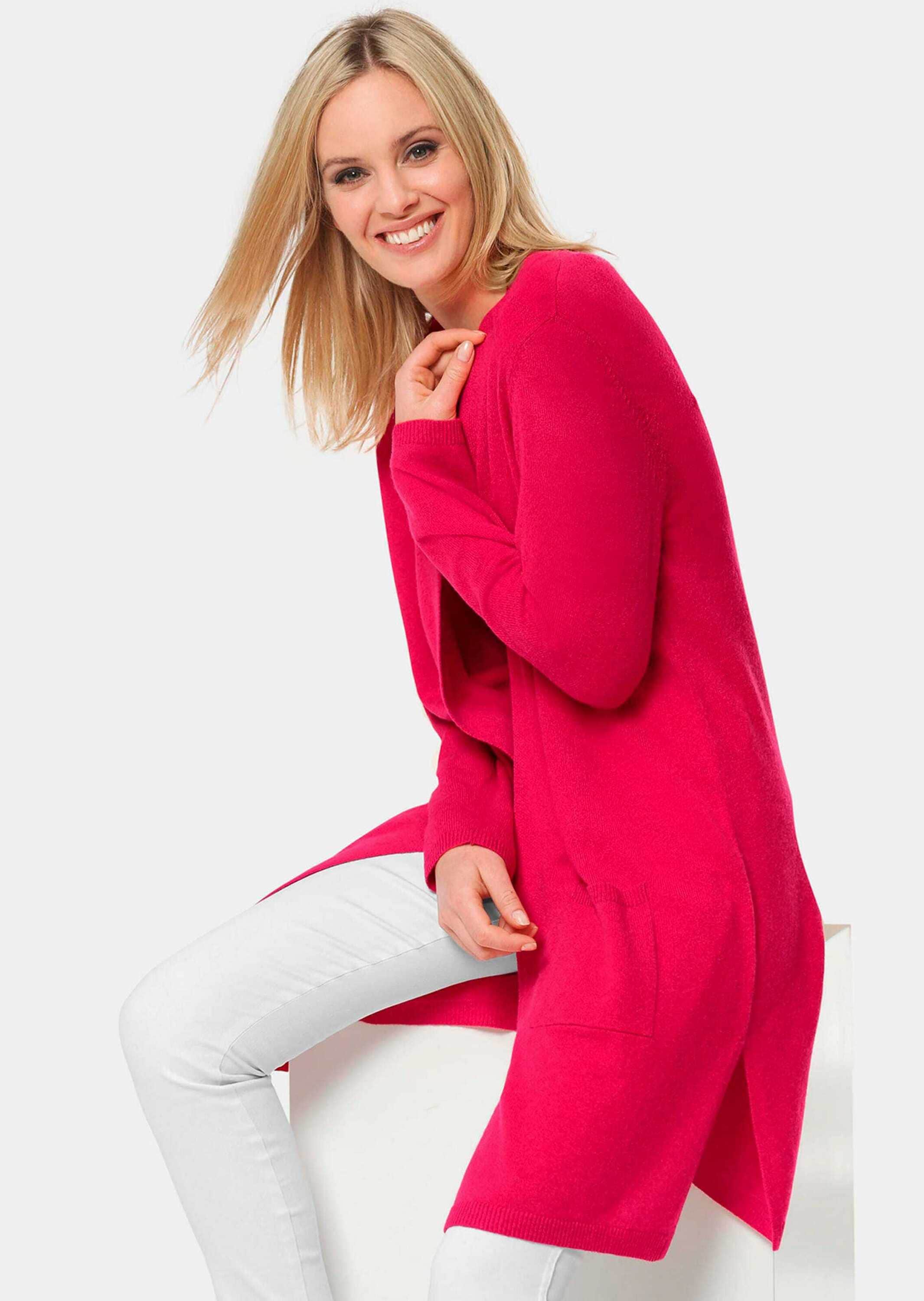 GOLDNER Strickjacke »Kurzgröße Modische Kaschmir-Longstrickjacke«