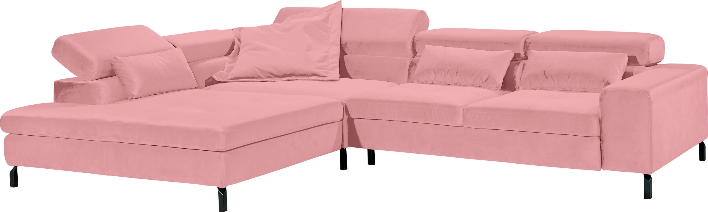 GALLERY M branded by Musterring Ecksofa »Felicia Due L-Form«, Wahlweise mit Sitzvorzug, inkl. Kopfteilverstellung, Sitzhöhe 43 cm