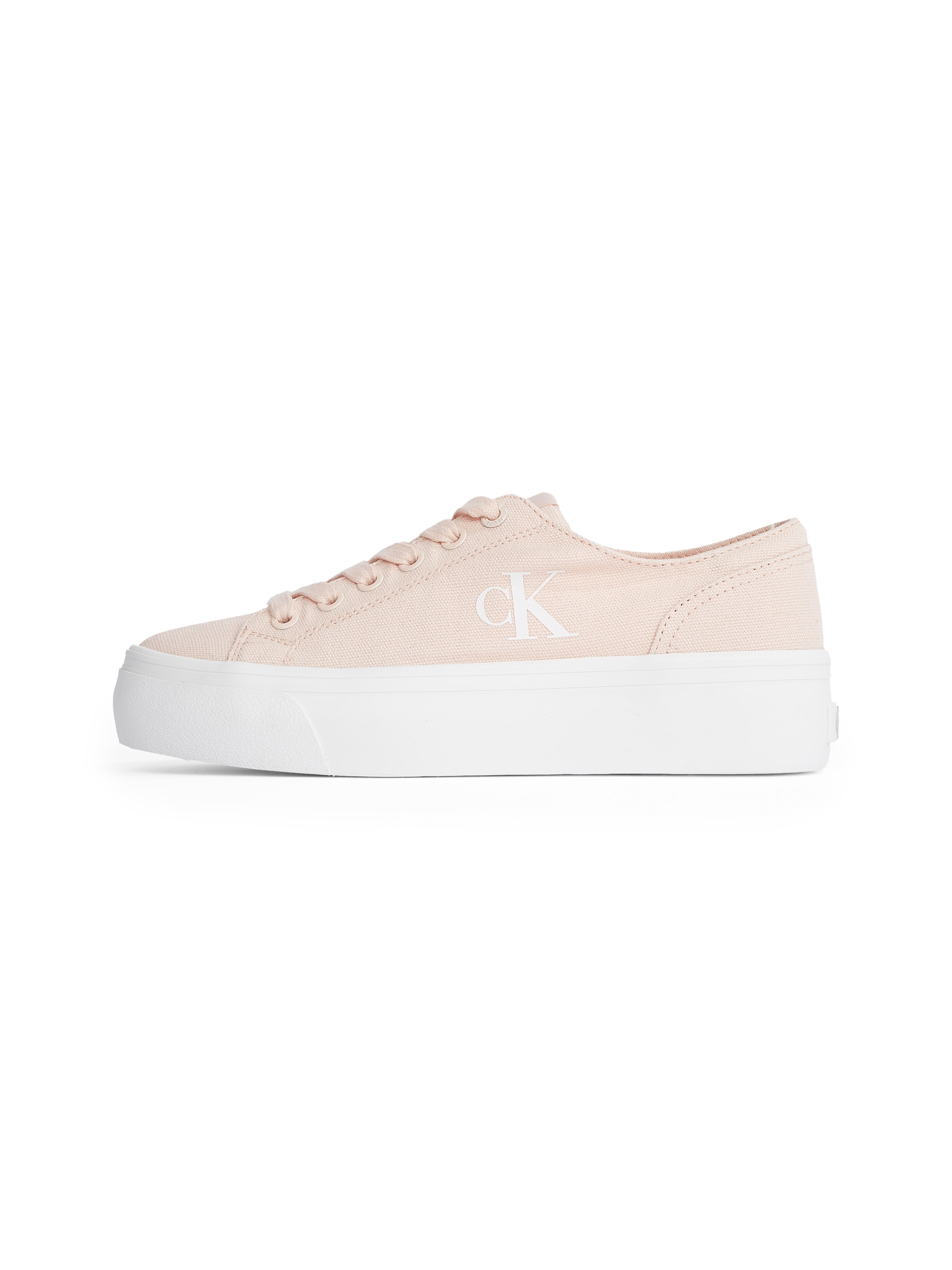 Calvin Klein Jeans Plateausneaker »VULC FLATFORM LOW CV MG«, Schnürschuh, Freizeitschuh, Halbschuh mit seitlichem Logo