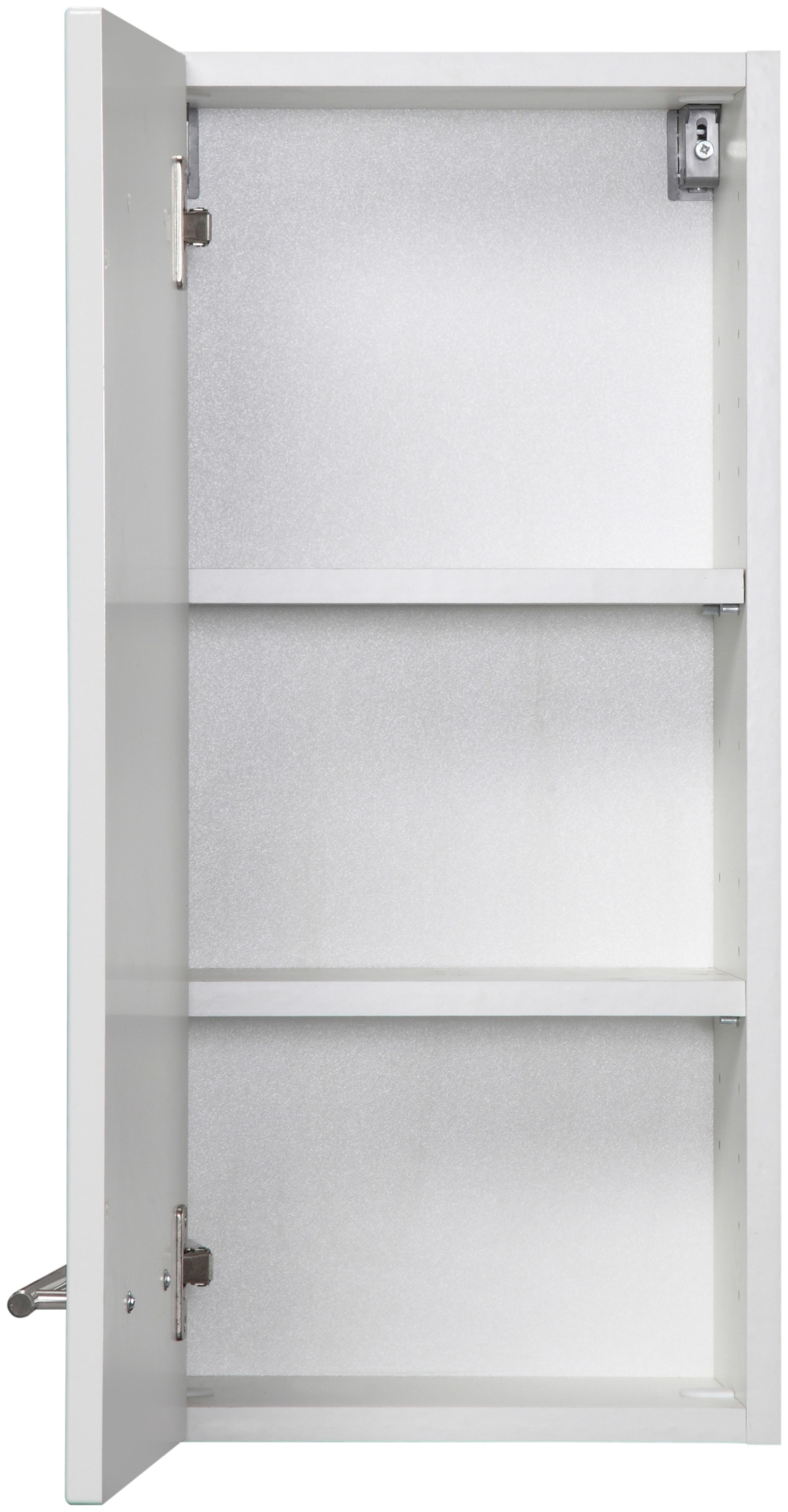 welltime Badmöbel-Set »"Trento", Badezimmer-Set, Hängeschrank, Unterschrank, Hochschrank«, (5 St.), Waschbeckenunterschrank, Spiegelschrank inkl. Aufbauleuchte