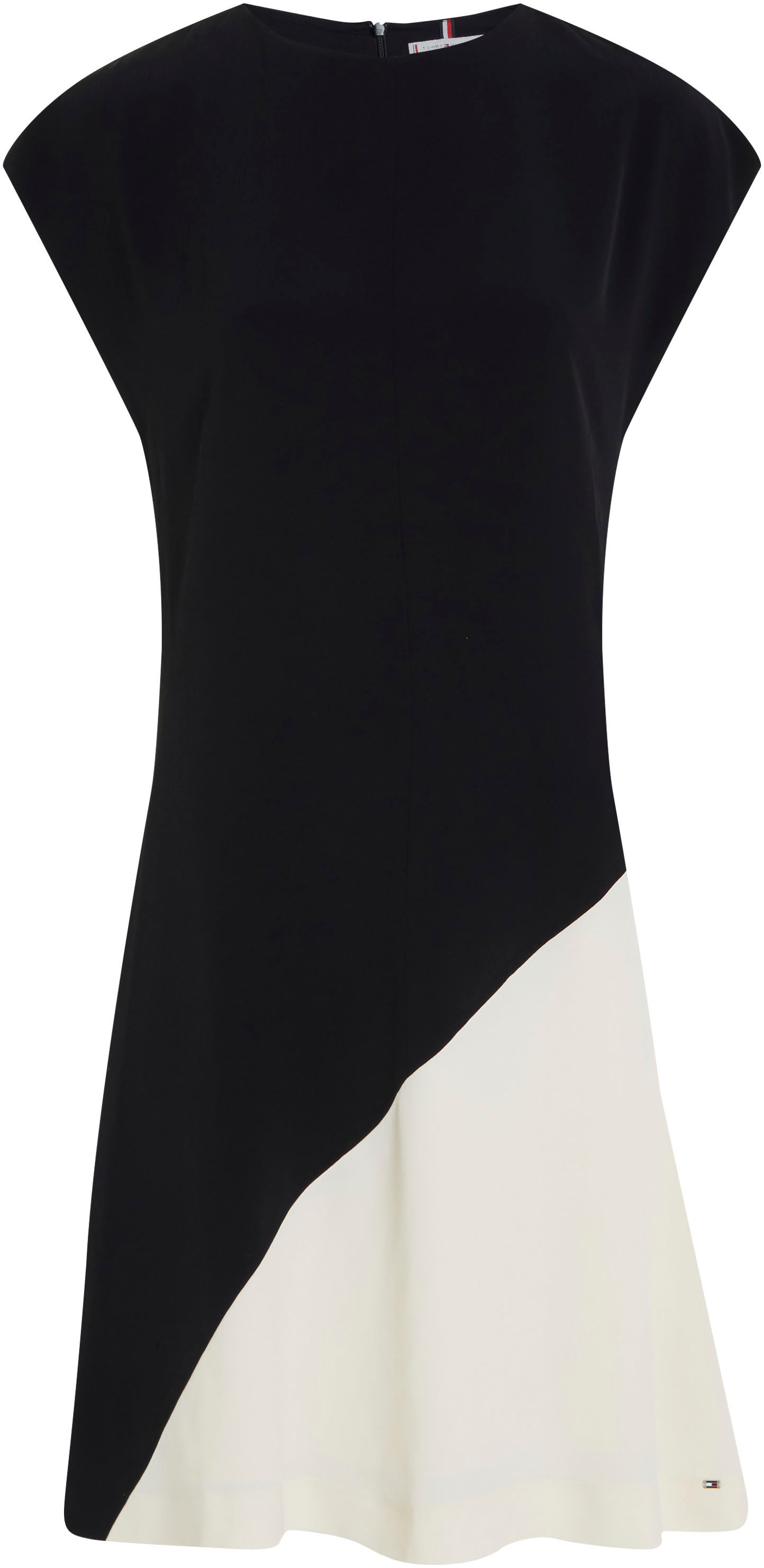 Tommy Hilfiger Blusenkleid »VISCOSE BLOCKED KNEE DRESS«, mit Logopatch