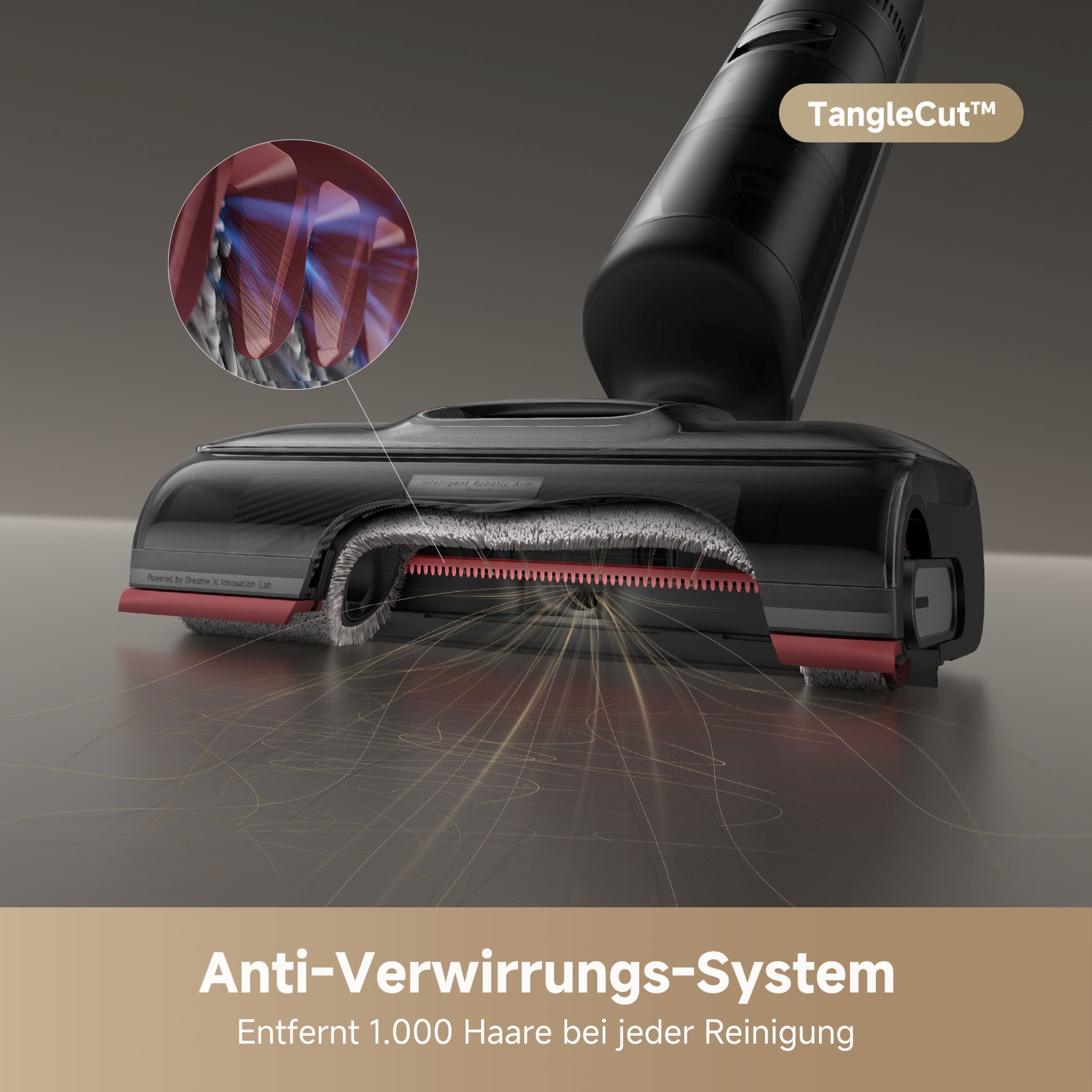 Dreame Nass-Trocken-Sauger »H15 Pro, 21.000 Pa Saugkraft, GapFree,180°-Design, Selbstreinigung«, Triple-Edge-Reinigung, TangleFree, App-Control, Heißlufttrocknung