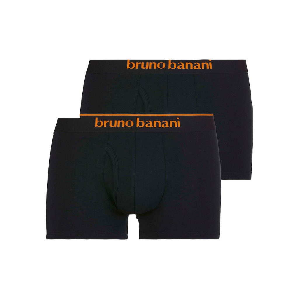Bruno Banani Boxershorts »Short 2Pack Quick Access« (Packung 2 St.) Kontrastfarbene Details