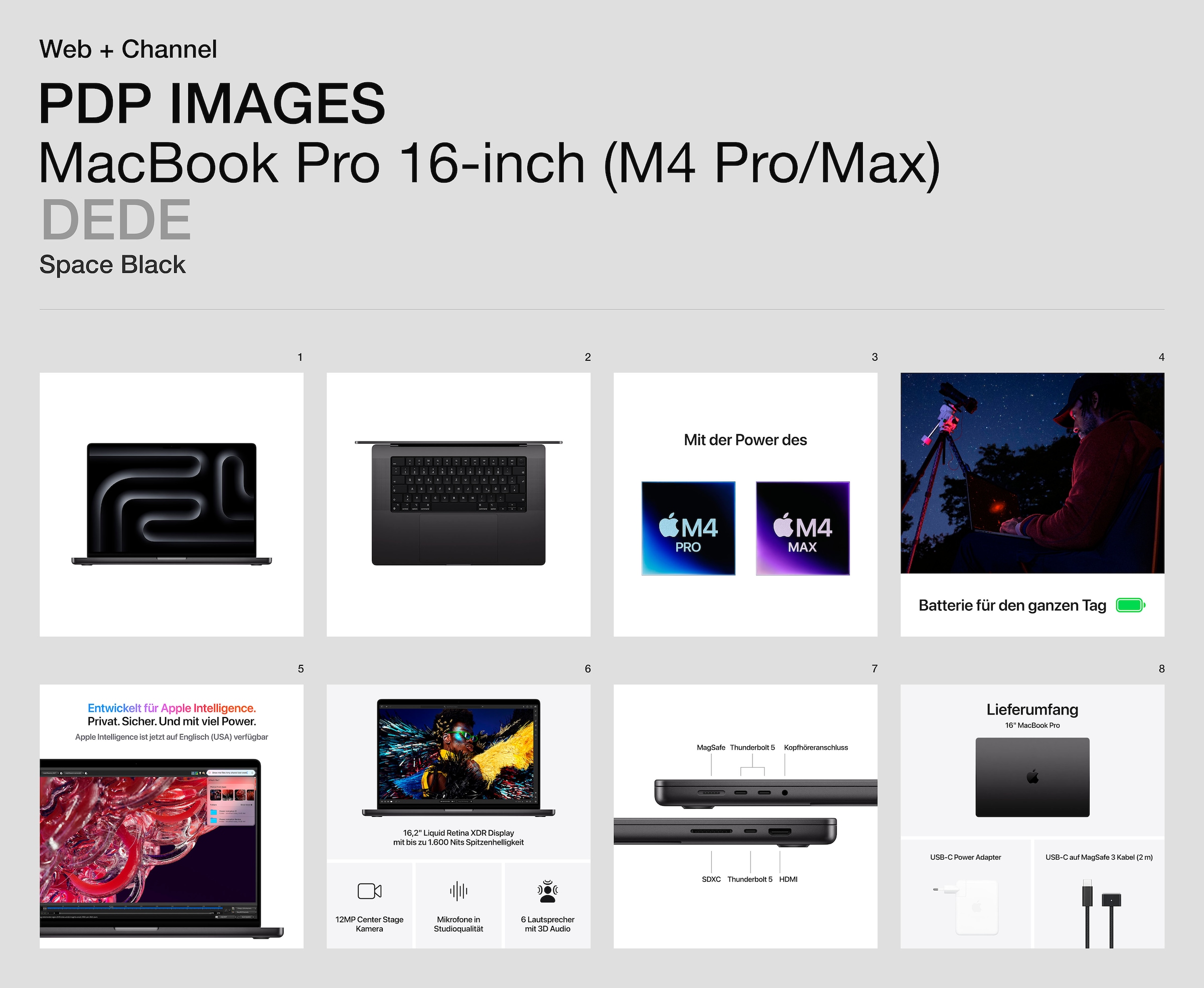 Apple Notebook »MacBook Pro 16" M4 Max«, 41,05 cm, / 16,2 Zoll, Apple, M4 Max, 40-Core GPU, 1000 GB SSD