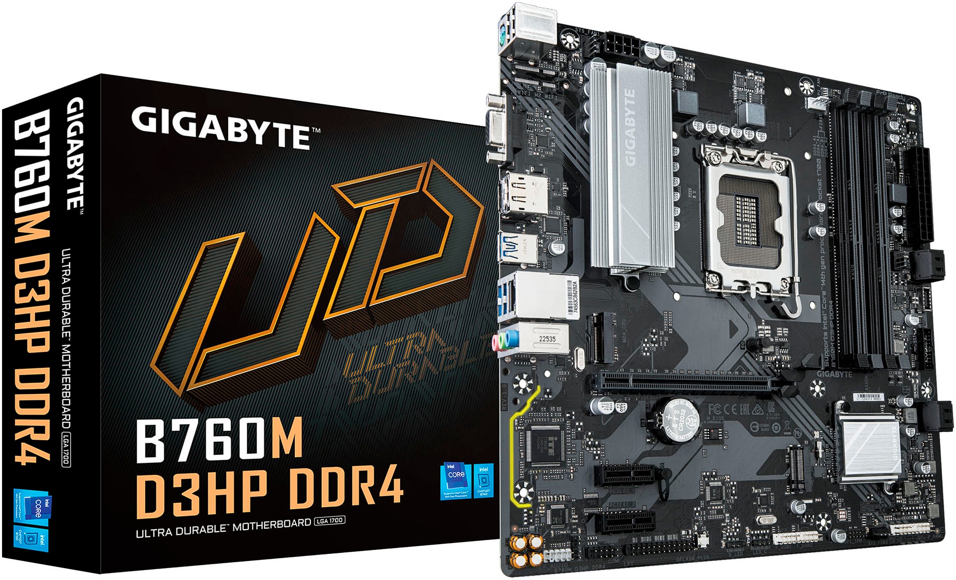 Mainboard »B760M D3HP DDR4 Motherboard - Unterstützt Intel Core 14. Gen CPUs, 4+1«