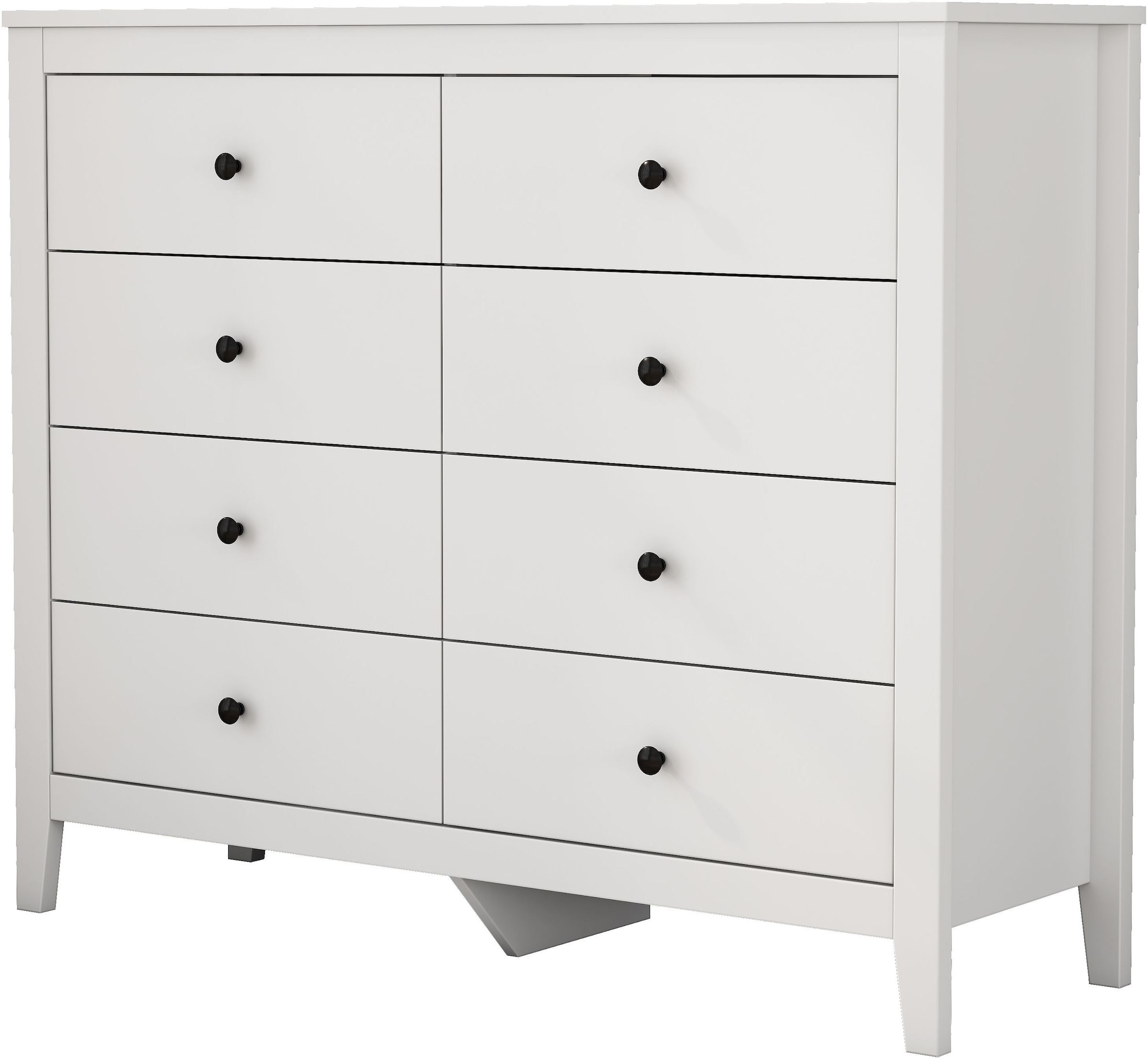 OTTO home Schubkastenkommode »Borkum Sideboard mit 8 Schubladen Bestseller Landhaus weiß« schwarze Griffe aus Metall, 