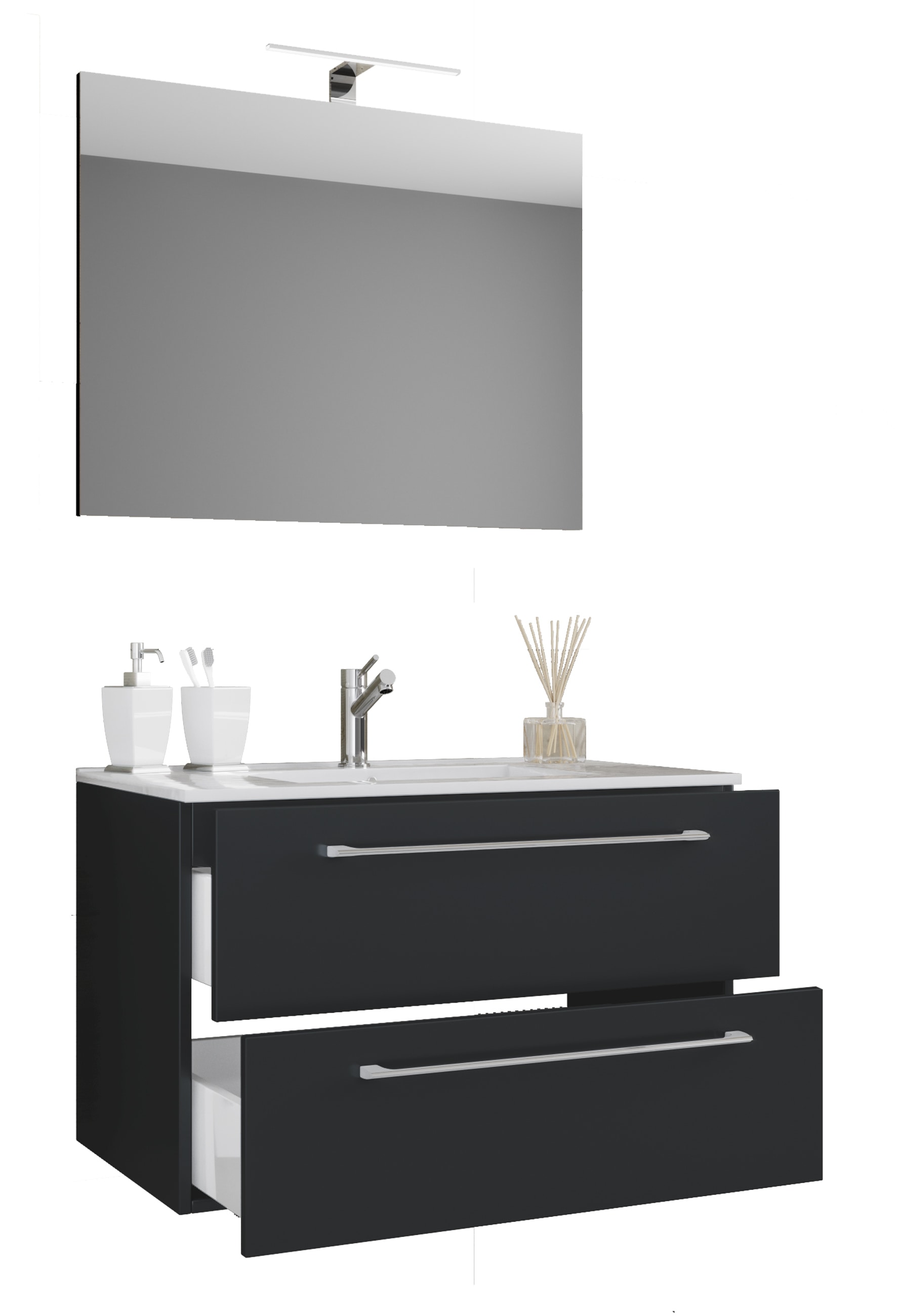 VCM Waschtisch »3-tlg. Waschplatz Waschtisch Badinos Schublade SP« 3 Stk. tlg.