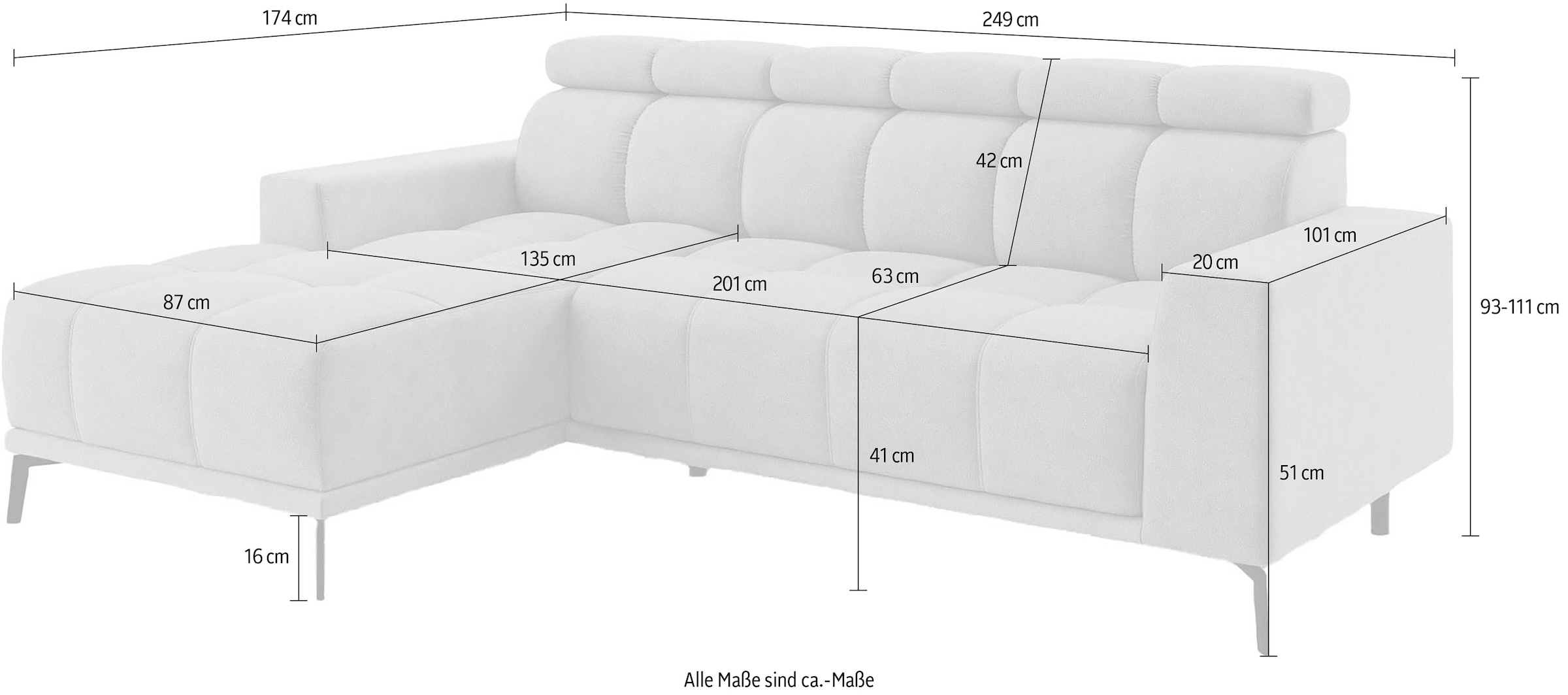 INOSIGN Ecksofa »CAZIE, Designsofa, L-Form, trendige Bubble-Optik,«, L-Form mit Wellenunterfederung, Recamiere rechts/links bestellbar