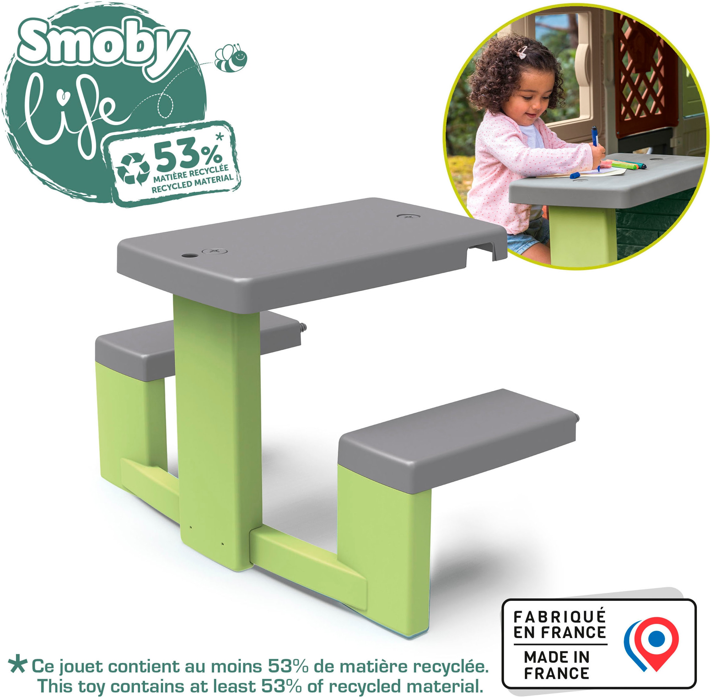Smoby Gartentisch »Smoby Life, Spielhaus Zubehör Picknicktisch«, Made in Europe