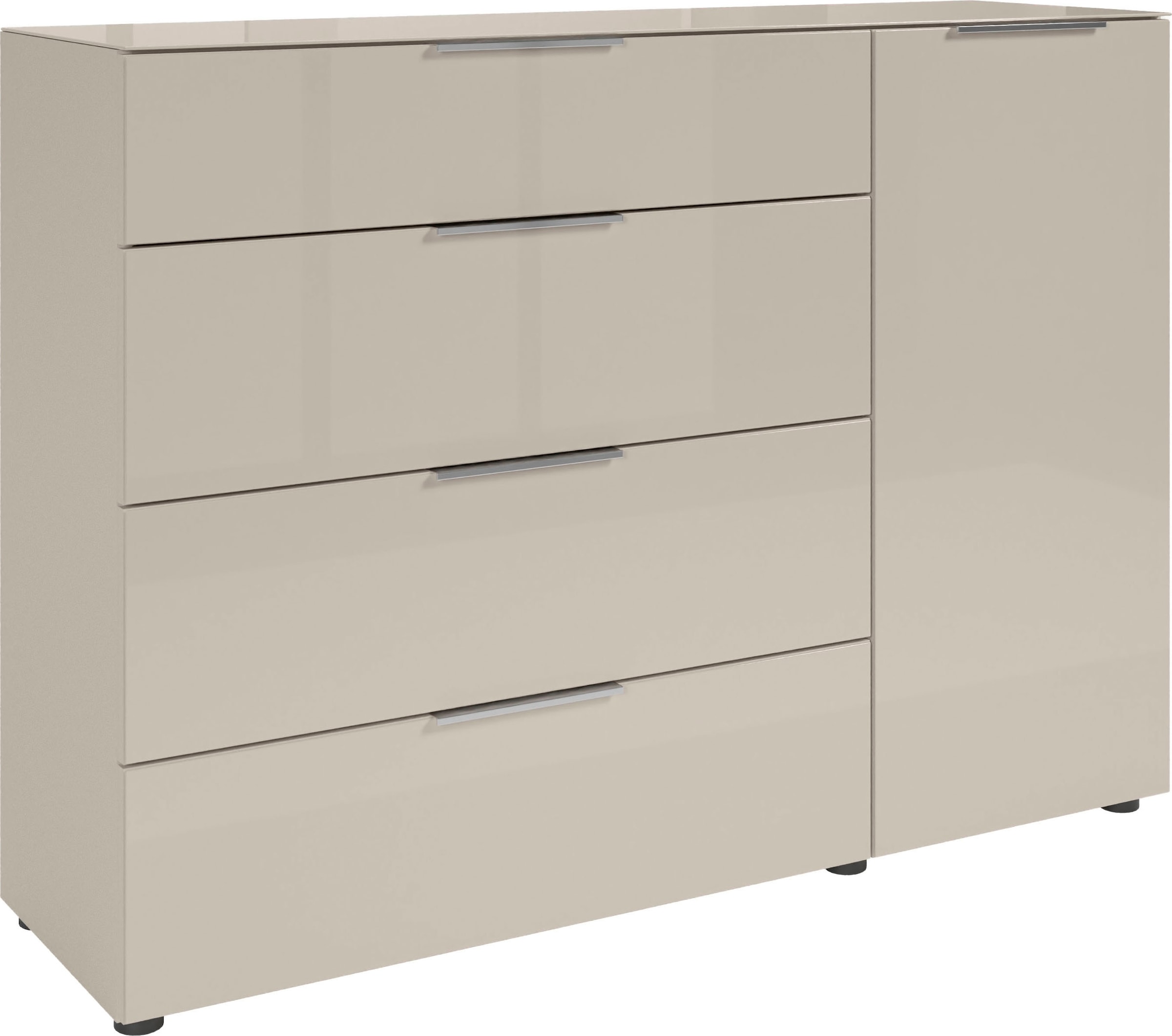 HBZ Kommode »Santorin, BxHxT 135x99x40 cm«, (1 St.), Breite 135cm, Softclose für Türen und Schubkästen, Melaminbeschichtung