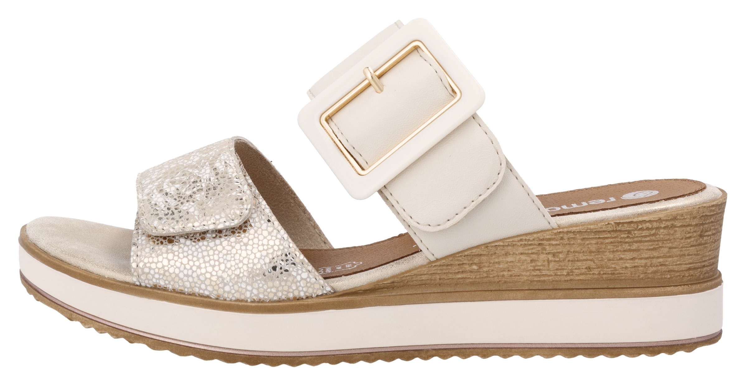 Remonte Pantoffel, Keilabsatz, Sommerschuh, Bequemschuh mit Softfußbett