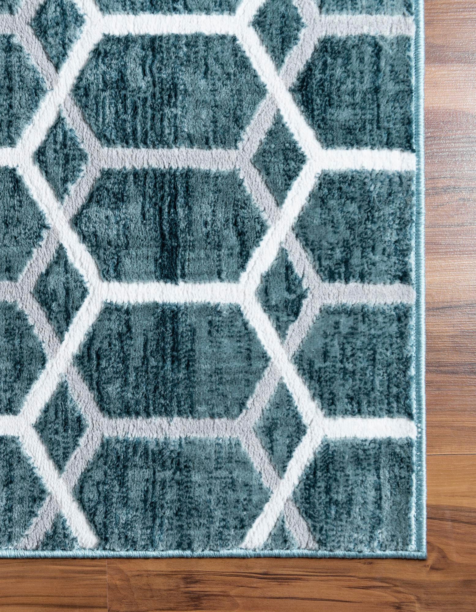 Myflair Möbel & Accessoires Teppich »Titan Trellis«, rechteckig, 13 mm Höhe, Kurzflor, gewebt, modernes geometrisches Design