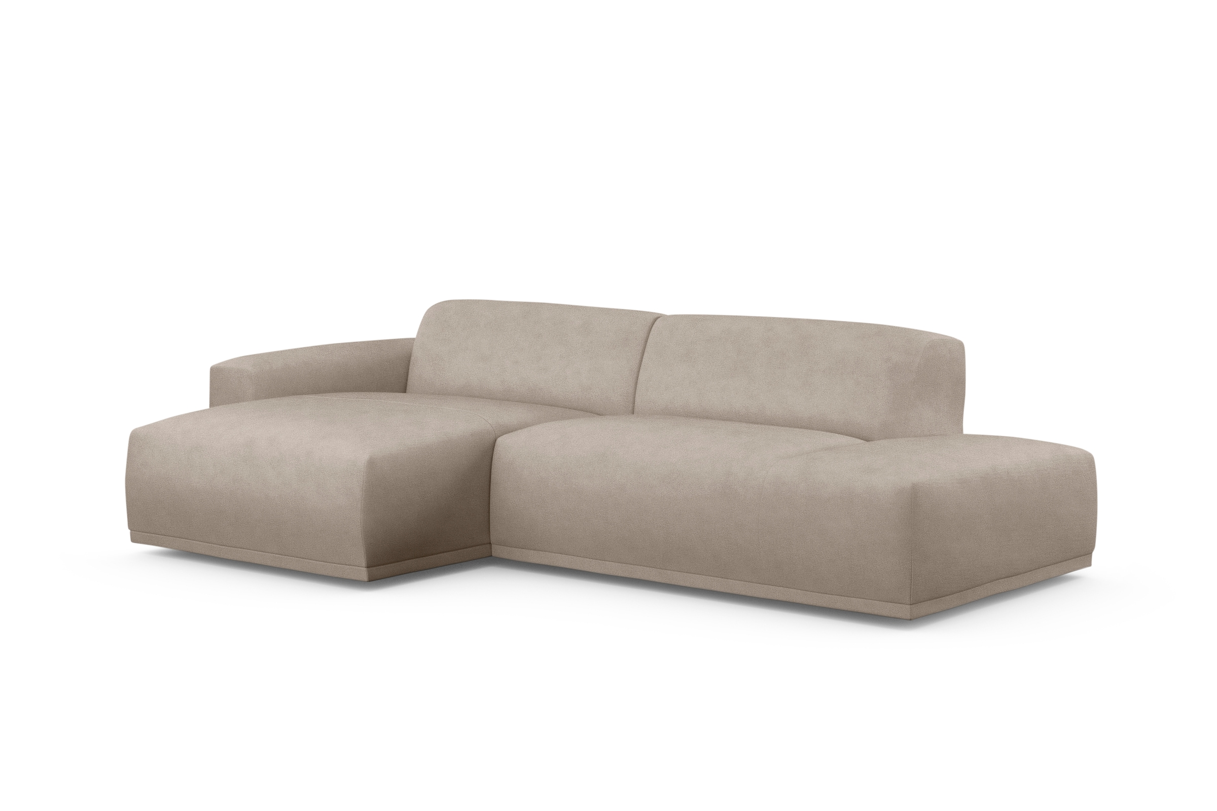 TRENDMANUFAKTUR Ecksofa Braga, aus 2 Teilen, moderner Cord-Stoff