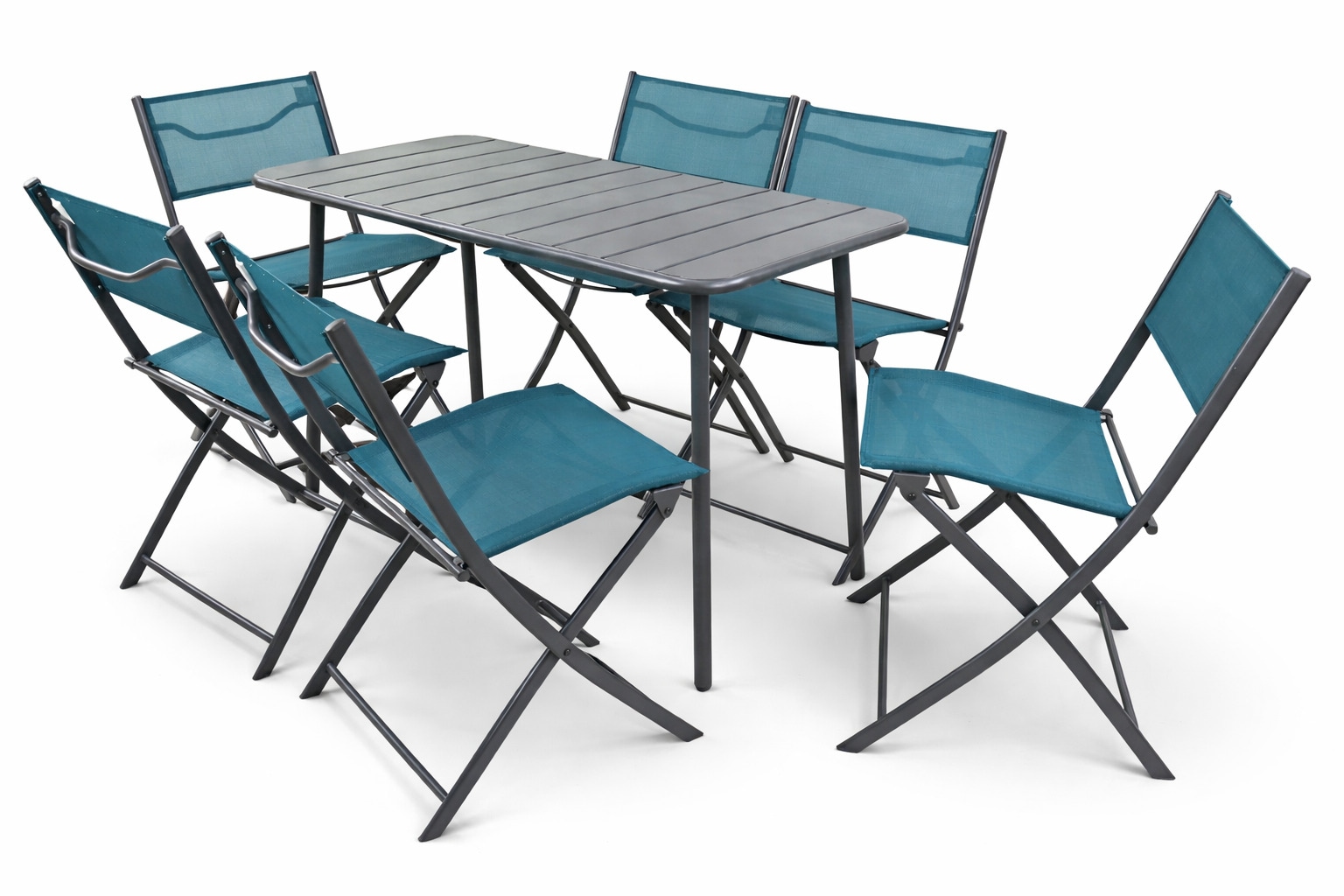 VCM Garten-Essgruppe »7 tlg. Bistroset Balkonset Gartenset Metall Sumila« 7 tlg.