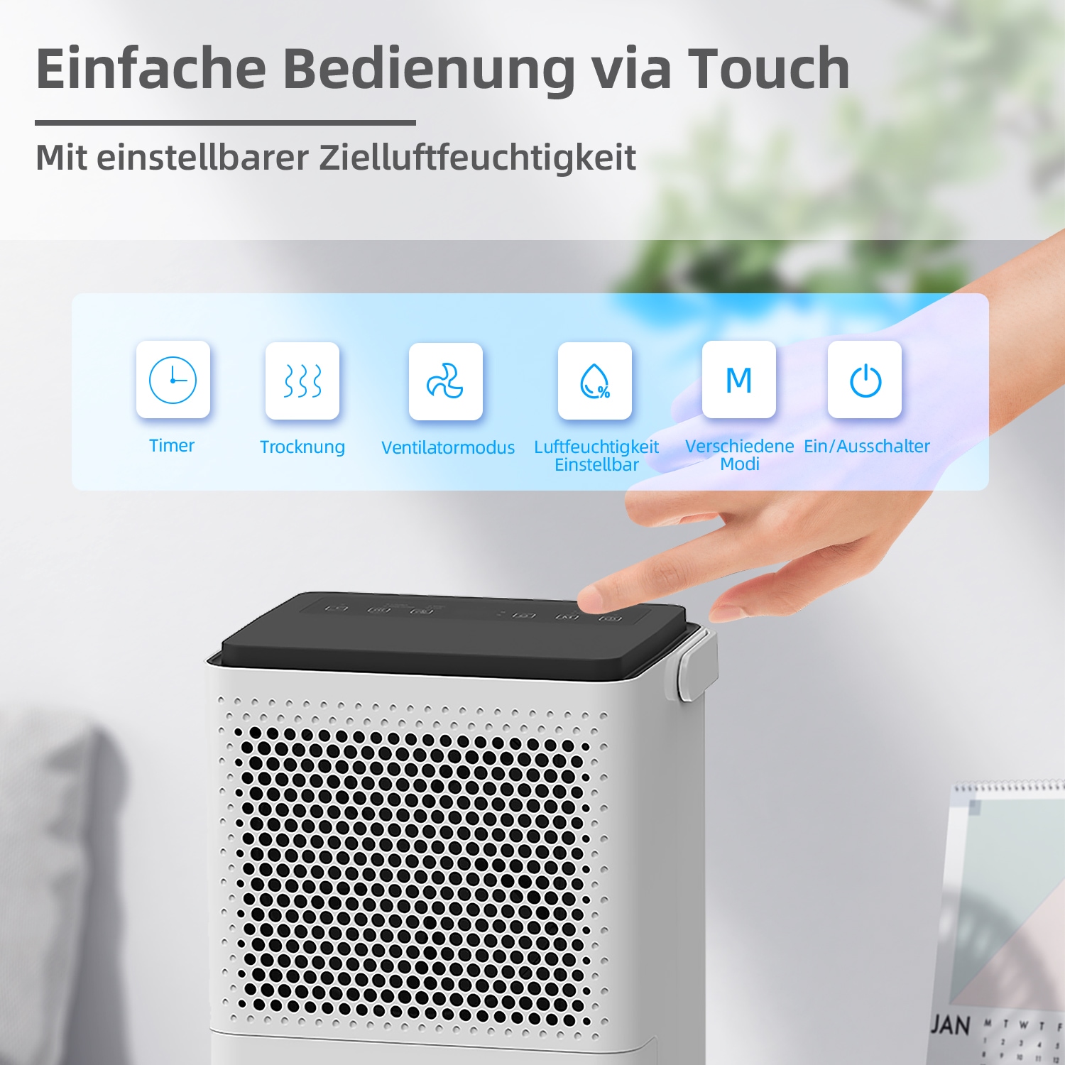 be cool Luftentfeuchter »BC10LEF2301«, für 38 m³ Räume, Entfeuchtung 10 l/Tag, Tank 1,8 l