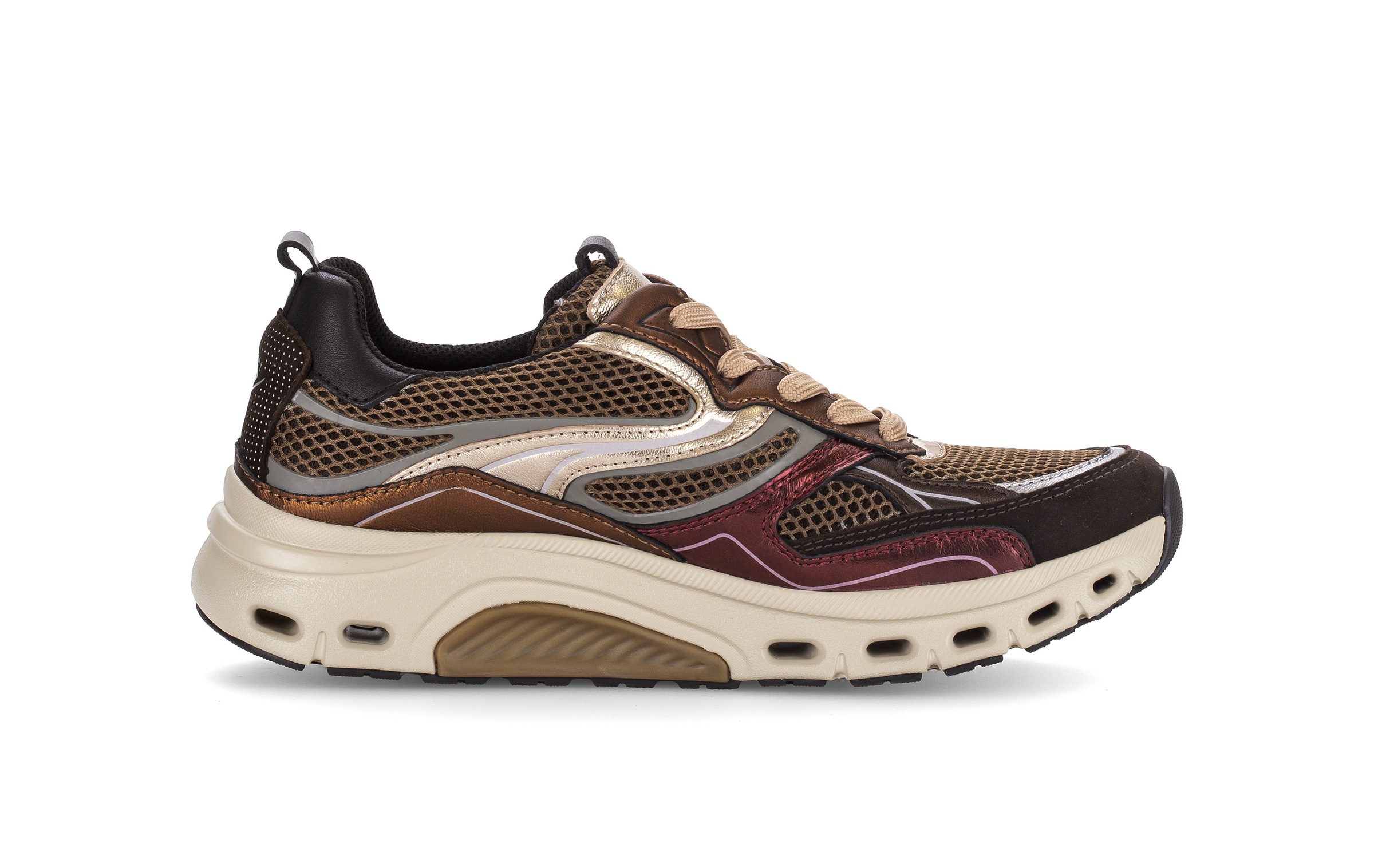 rollingsoft Keilsneaker  Schnürer, Halbschuh, Freizeitschuh mit modischen Besätzen, G-Weite