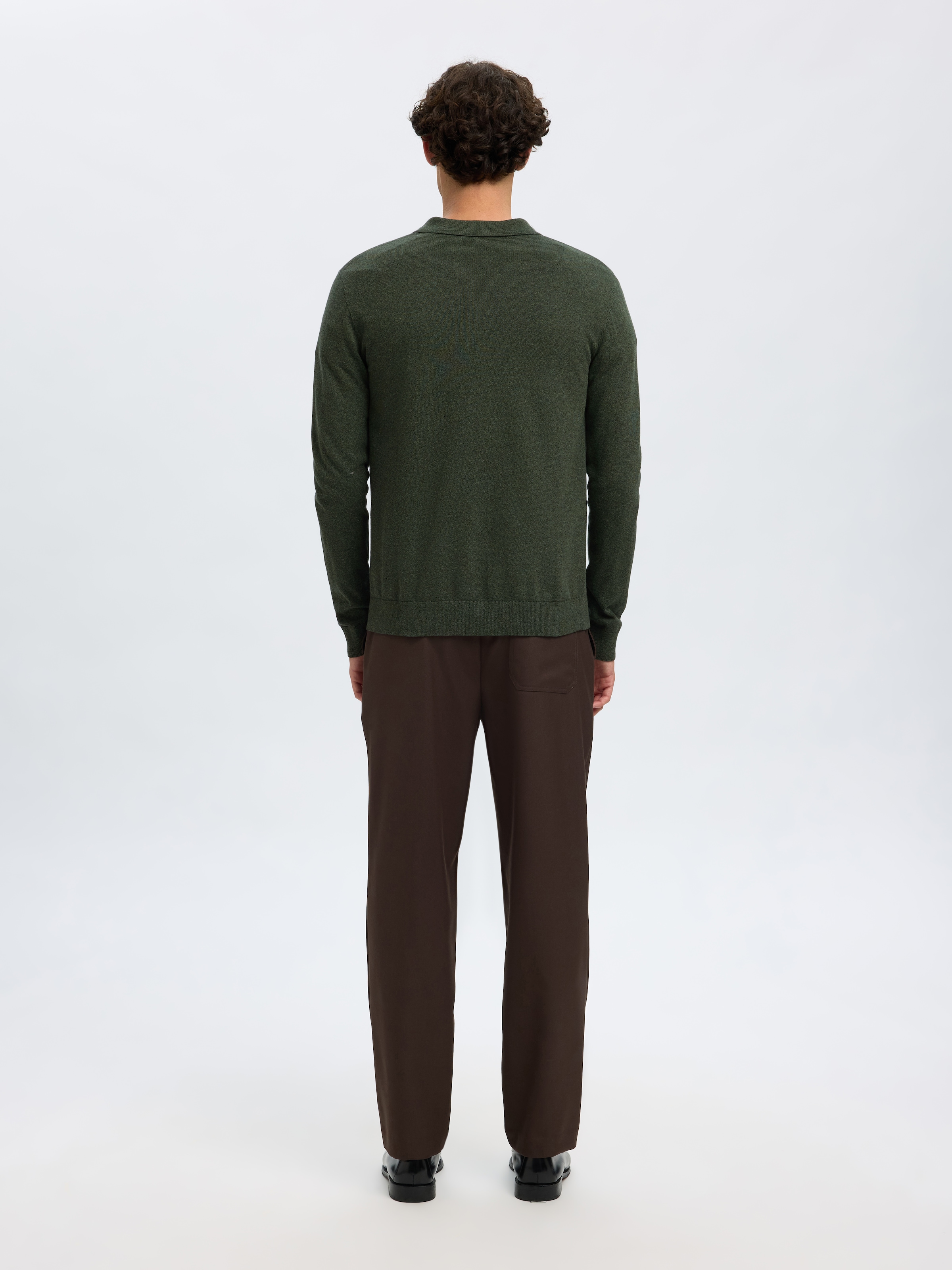 SELECTED Polokragenpullover »SLHBERG LS HALF ZIP POLO NOOS«