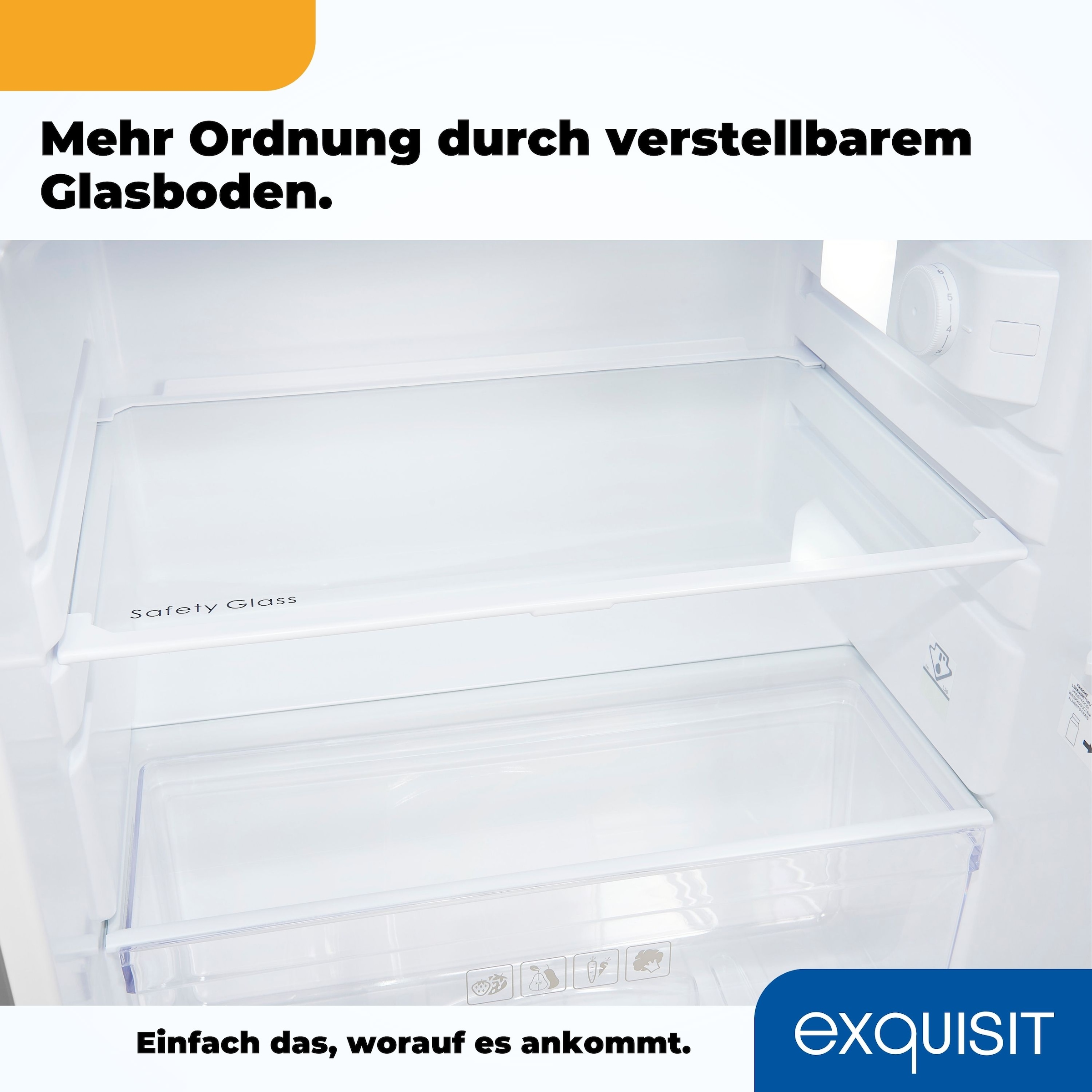 exquisit Kühlschrank »KS16-4-HE-040E inoxlook«, 109 L Volumen, 4 Sterne Gefrieren