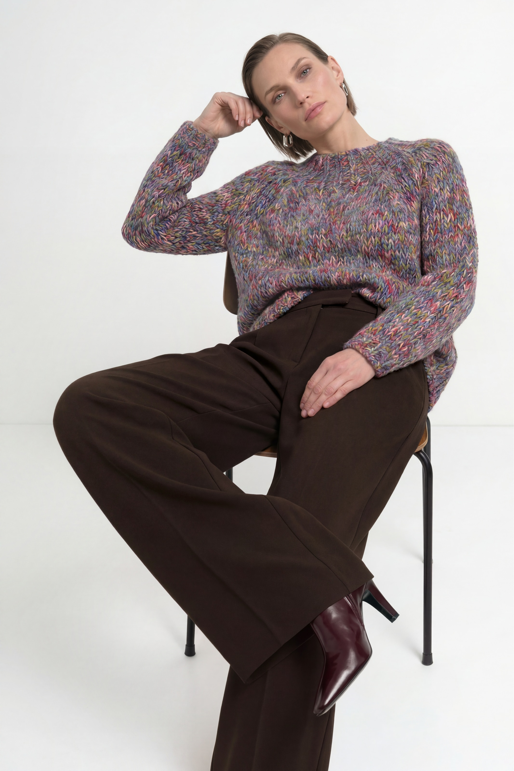 RICHROYAL Strickpullover Regular fit mit Rundhalsausschnitt