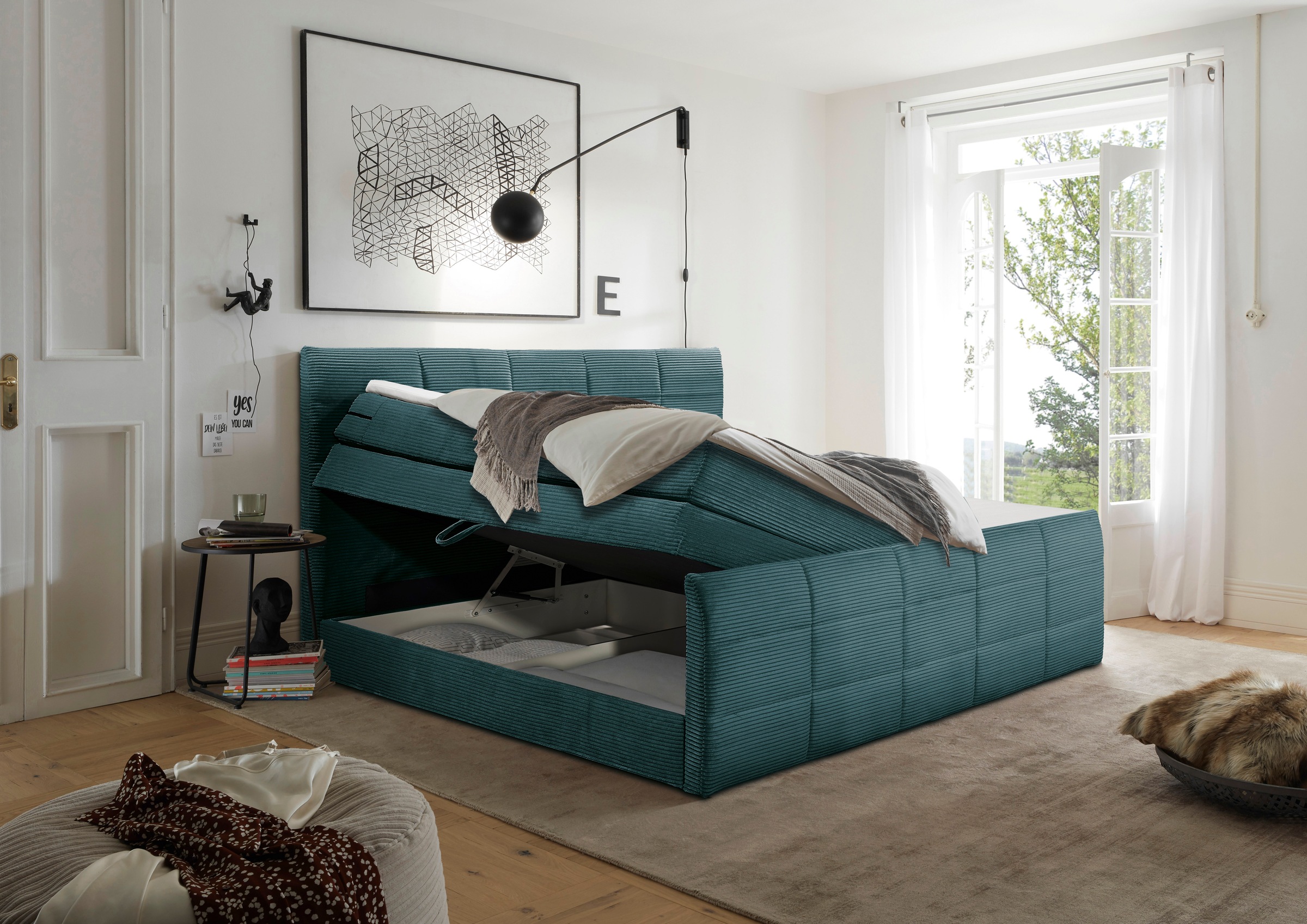 ED EXCITING DESIGN Boxspringbett »Bolivia«, harte Seite mit Kokosmatte, weiche Seite mit Filzabdeckung