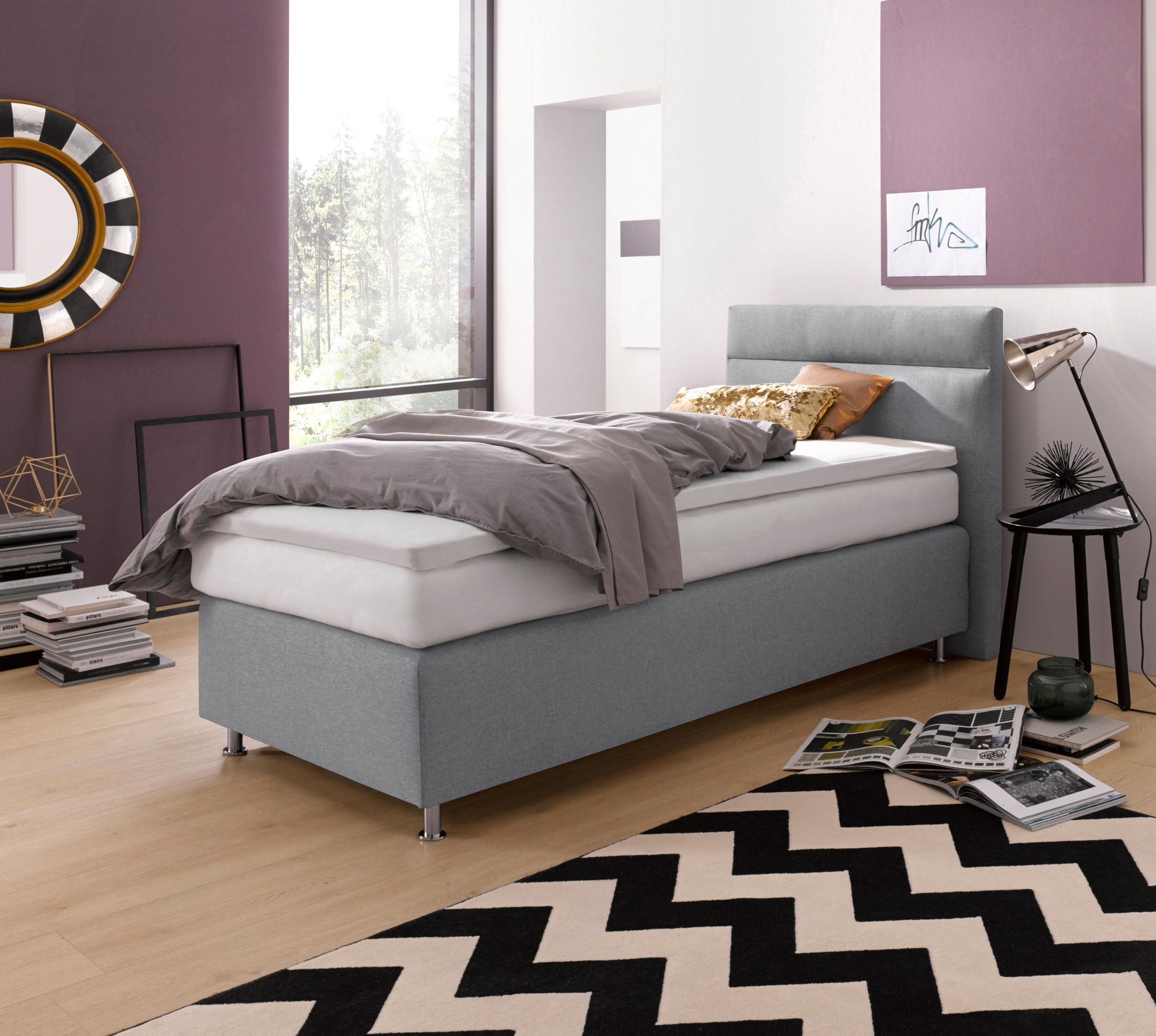 Westfalia Schlafkomfort Boxspringbett, wahlweise mit LED-Beleuchtung