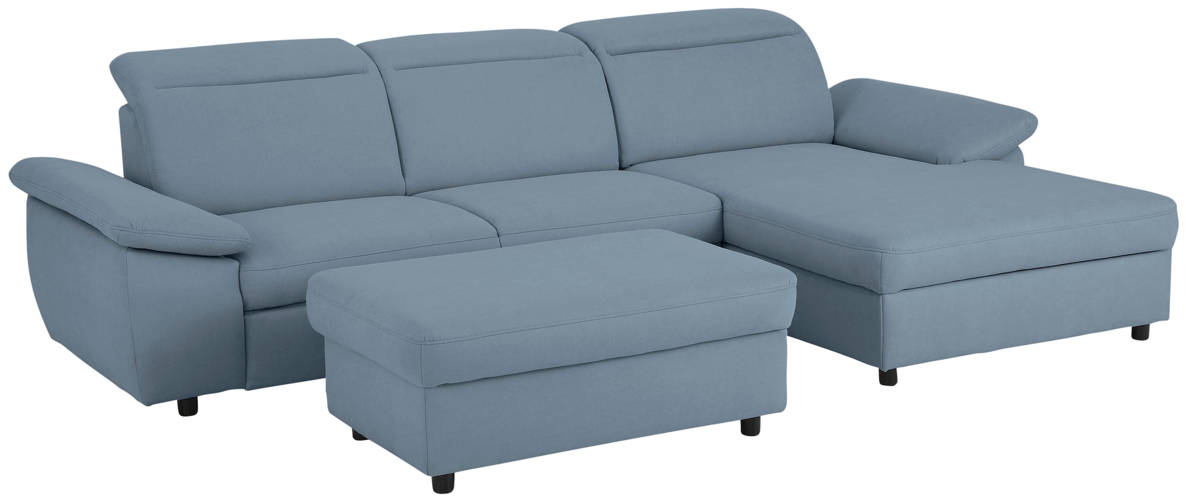 Home affaire Ecksofa »Mauritius L-Form«, mit Kopfteil- und Armlehnverstellung, mit Bettfunktion und Bettkasten