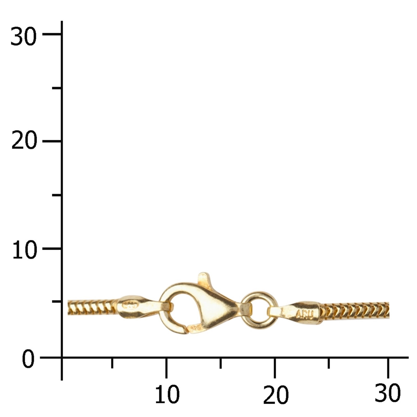 OSTSEE-SCHMUCK Goldkette »- Schlange 1,6 mm - Gold 333/000 -,«