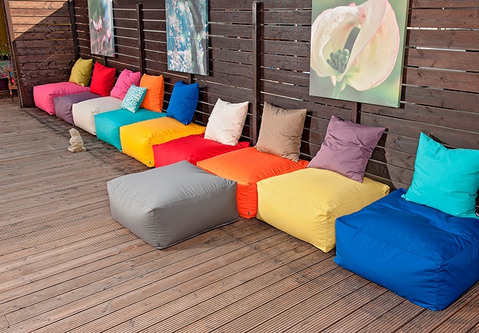 H.O.C.K. Dekokissen »Classic Uni«, Outdoor geeignet, Kissenhülle mit Füllung, 1 Stück