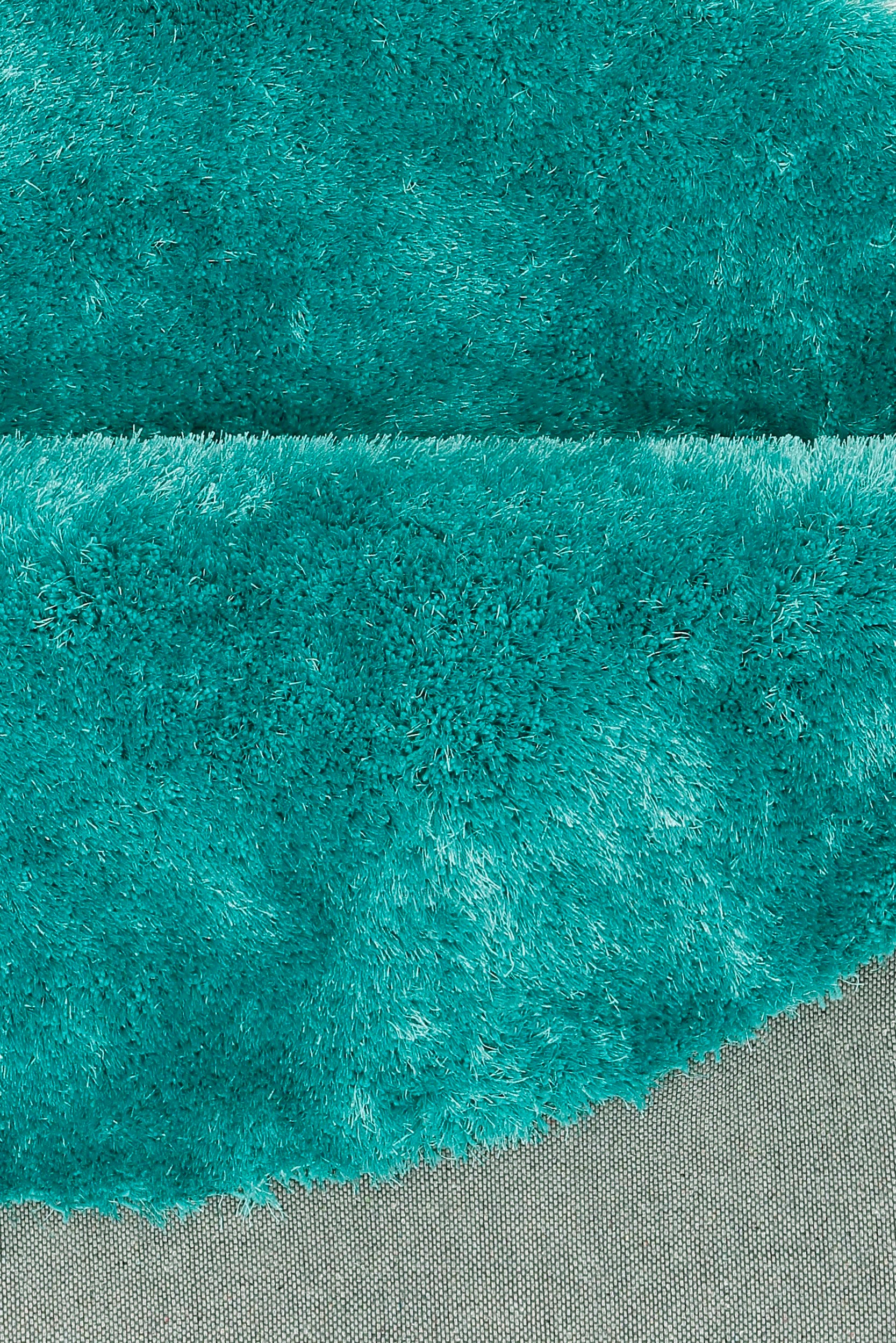 Bruno Banani Hochflor-Teppich »Dana Teppich, Kundenliebling«, rund, 30 mm Höhe, unifarben, Mikrofaser Teppiche, Wohnzimmer, Schlafzimmer, Esszimmer