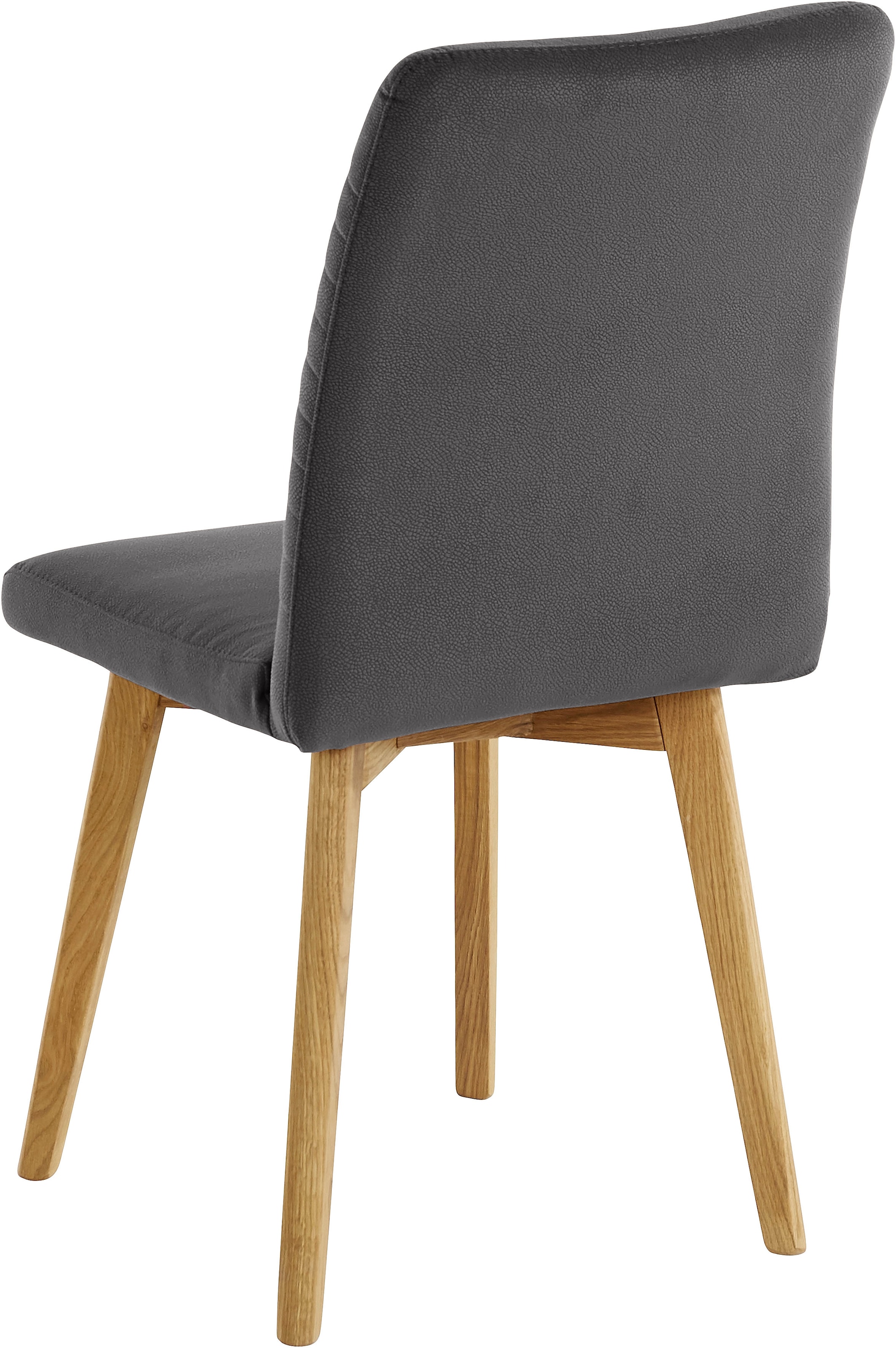OTTO products Esszimmerstuhl »Alessja«, (Set), 2 St., Microfaser, Bezug aus Microfaser, Gestell aus Eiche Massivholz