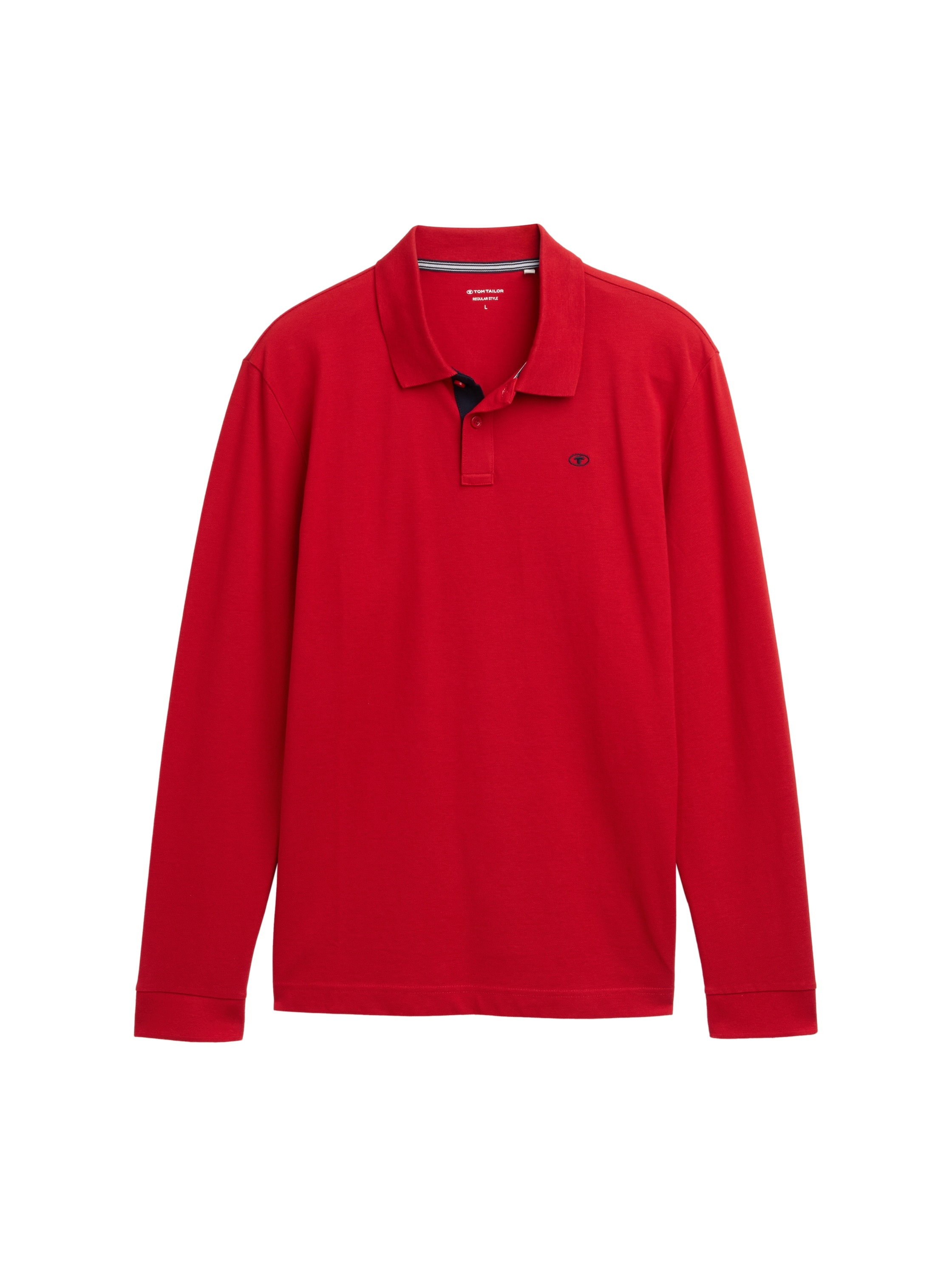 TOM TAILOR Langarm-Poloshirt, mit Logo-Stickerei
