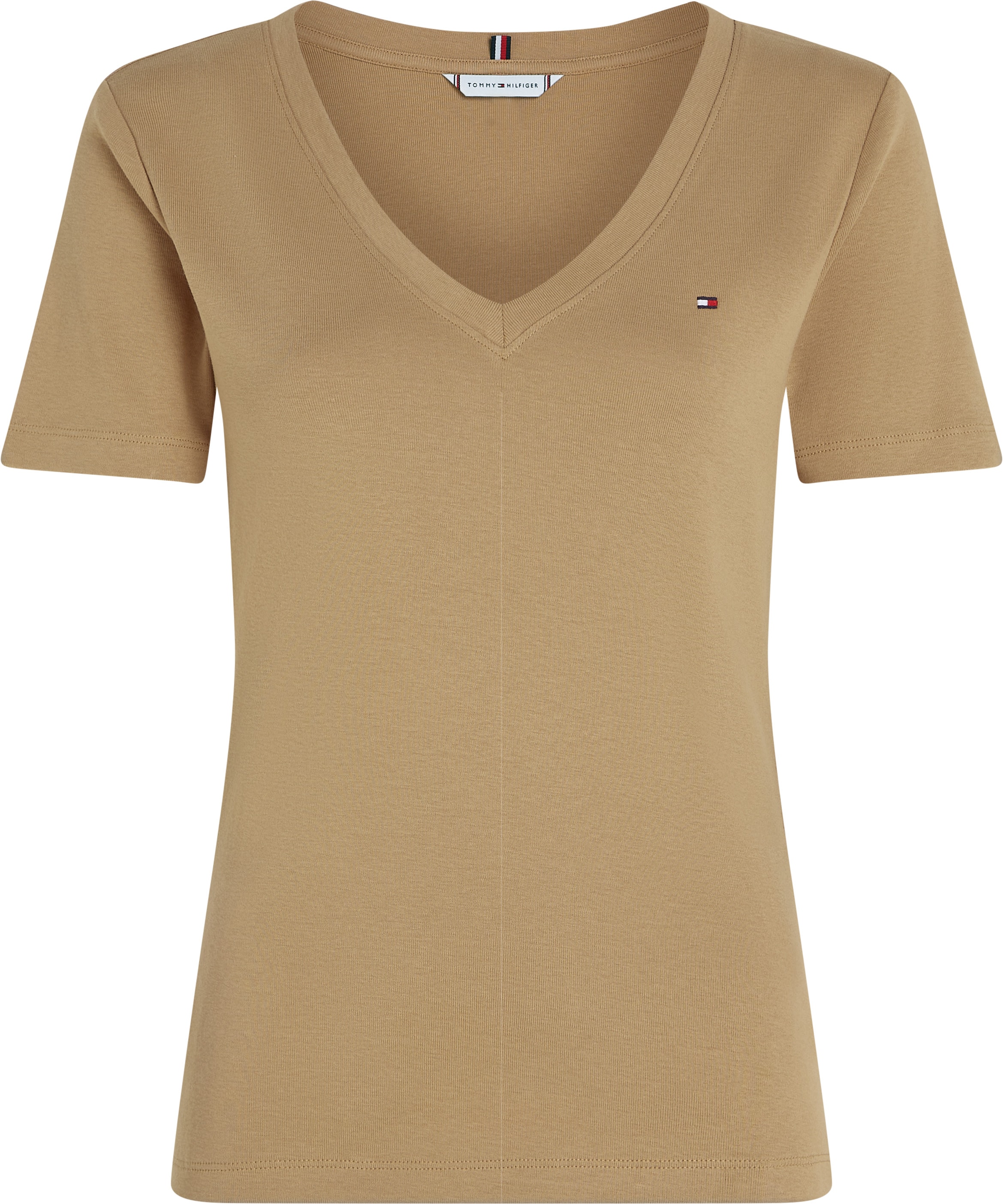 Tommy Hilfiger T-Shirt »SLIM CODY V-NK SS«, mit Logostickerei