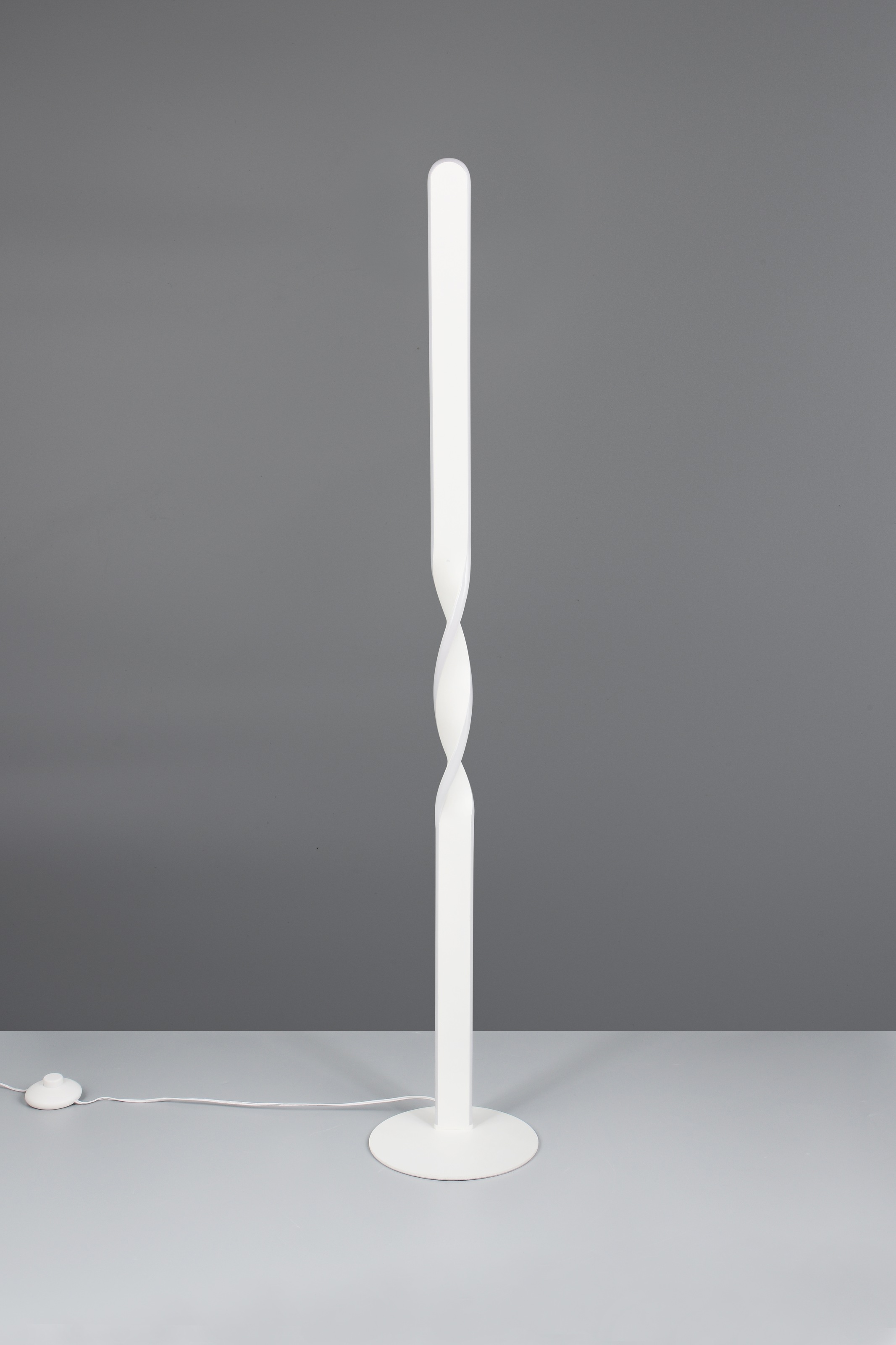 REALITY Leuchten LED Stehlampe »GINKO, LED Stehleuchte mit 19W 2100 Lumen 4000K kaltweiß« LED-Board 1 Stk. Kaltweiß Stehlampe mit Fußschalter + 180cm Kabel, Höhe 110 cm Ø 20cm