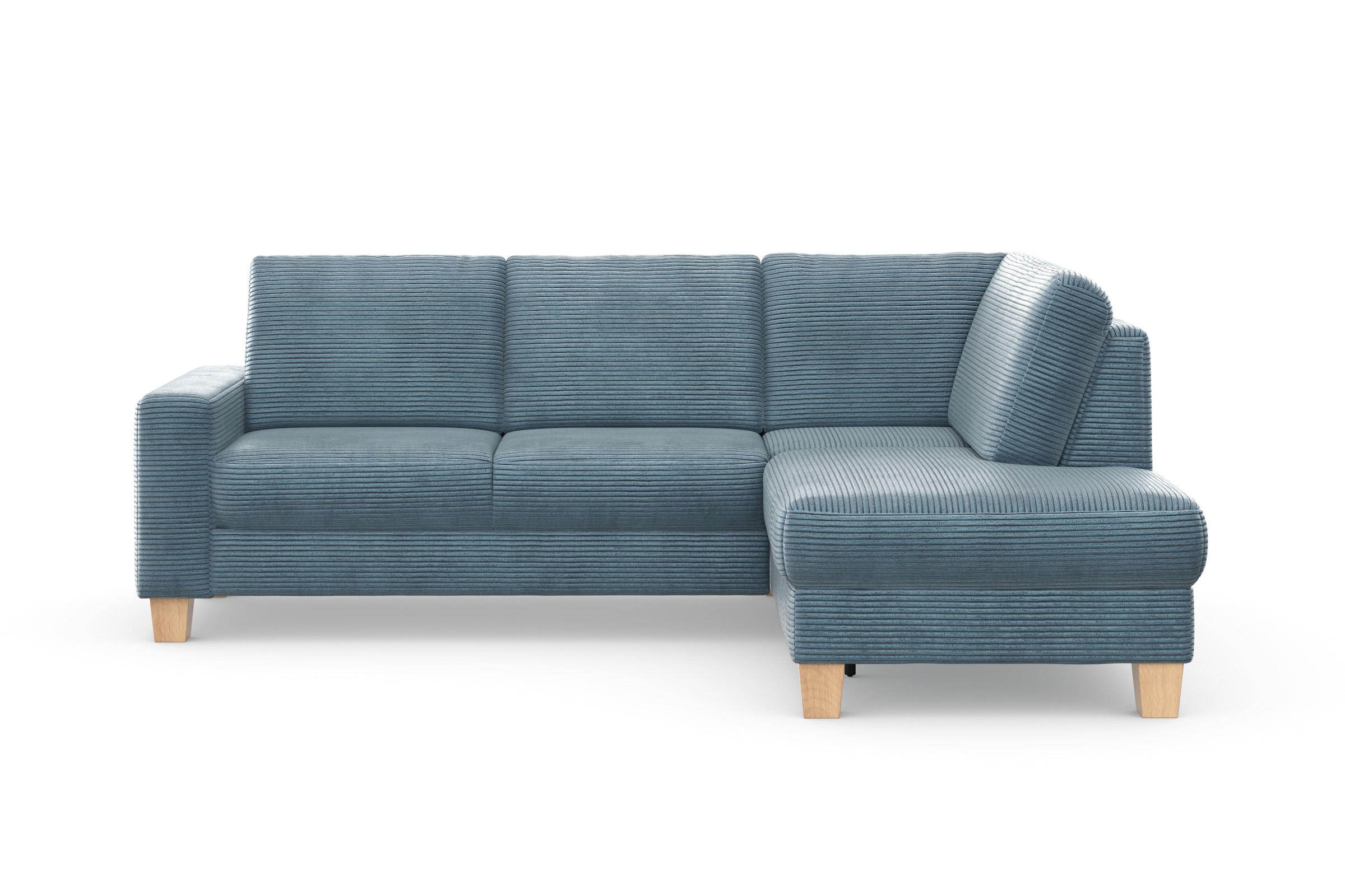 Home affaire Ecksofa »Summer L-Form« mit Ottomane, wahlweise mit Schlaffunktion und Bettkasten, Cord-Bezug