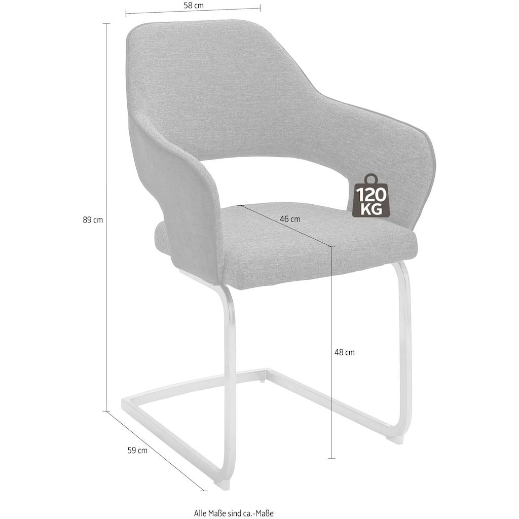 MCA furniture Freischwinger »NEWCASTEL«, (Set), 2 St.