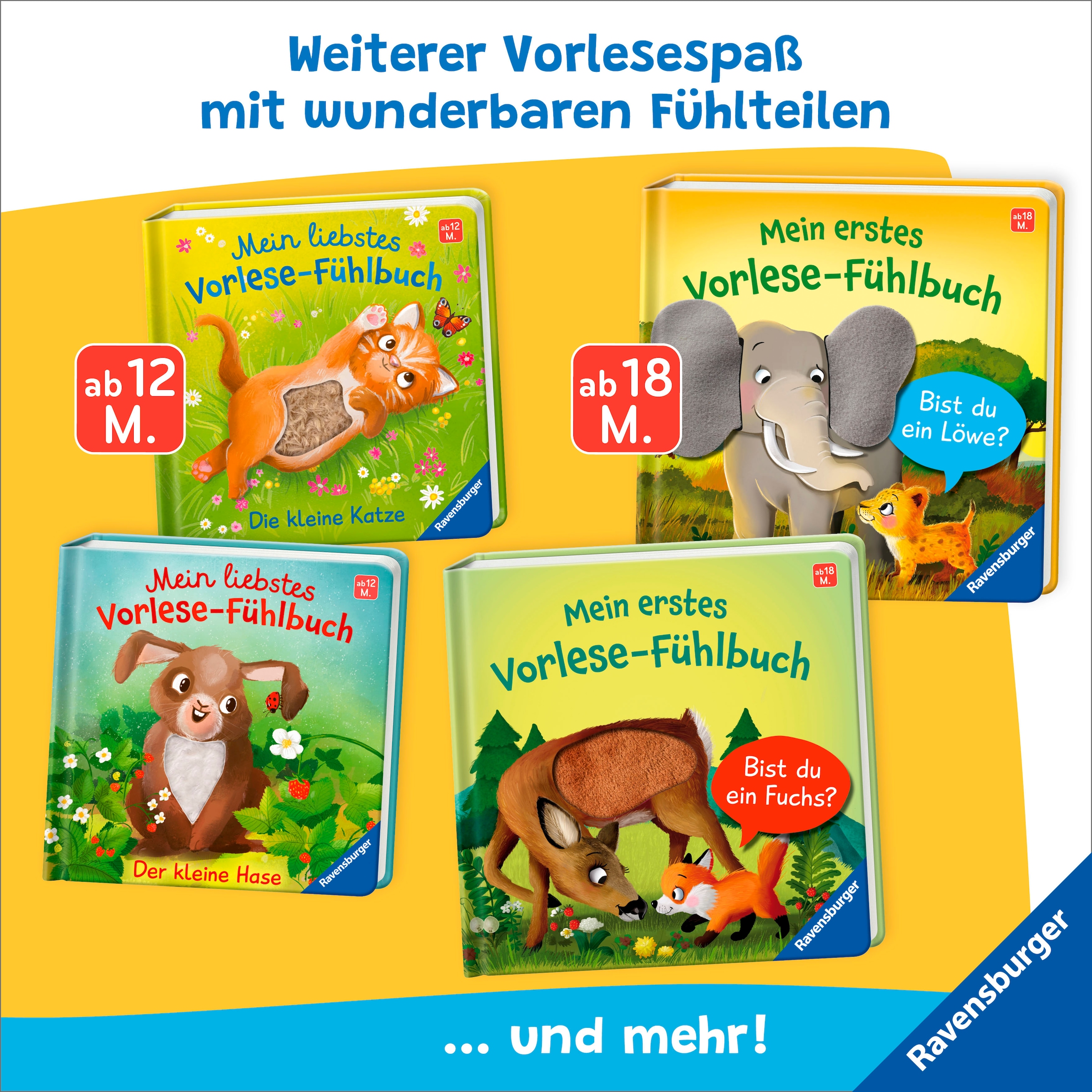Ravensburger Kinderbuch »Pappbilderbuch, Mein erstes Vorlese-Fühlbuch Bist du ein Löwe?«
