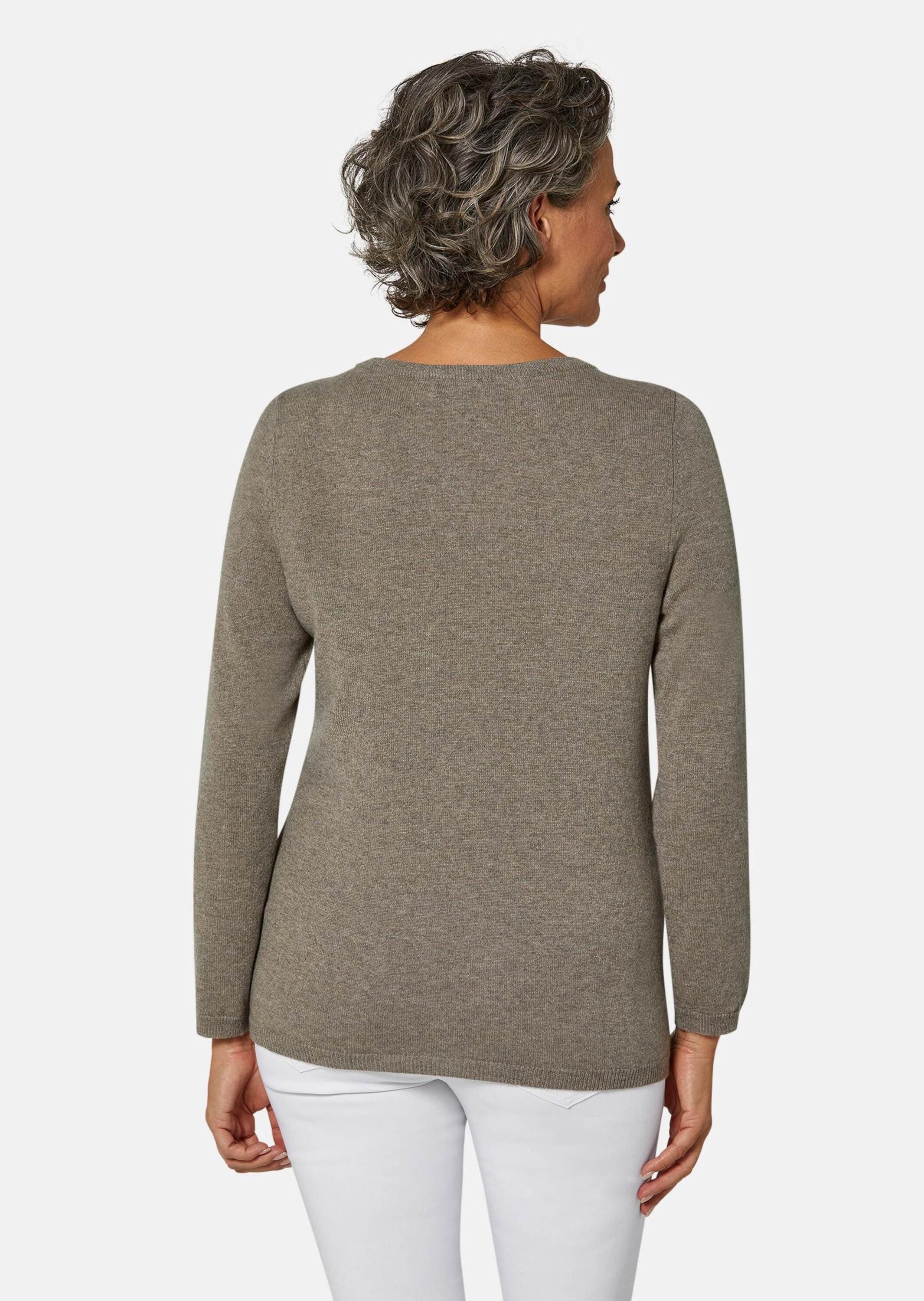 GOLDNER Strickpullover »Kurzgröße Feinstrickshirt mit U-Boot-Ausschnitt« keine/nicht relevant