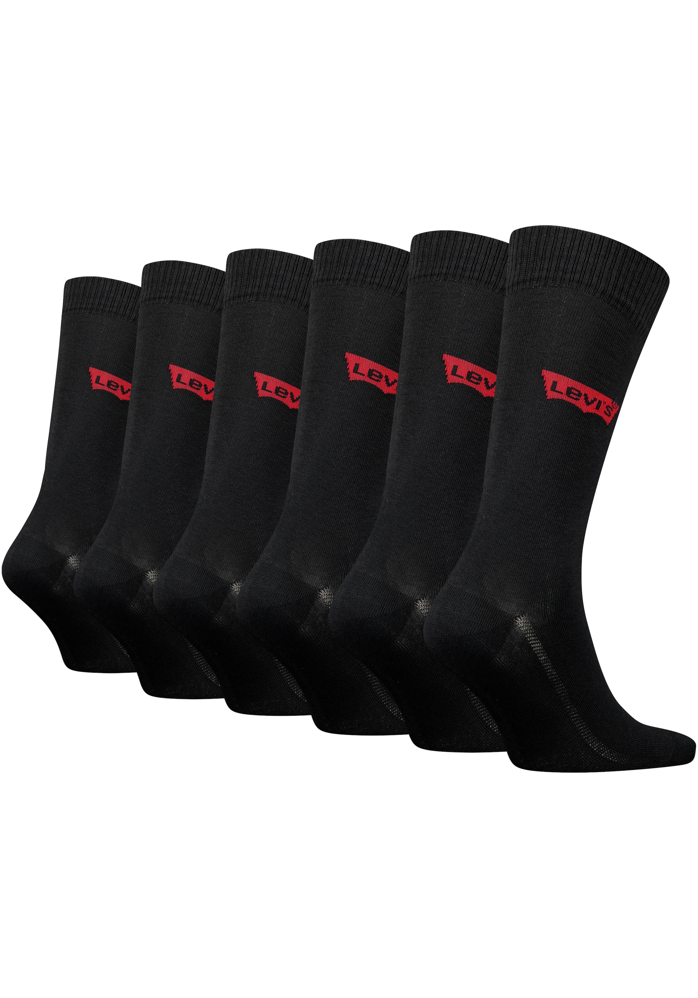 Levi's® Socken, (Packung, 6 Paar), mit breitem Logobund