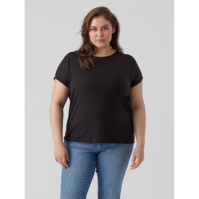 Vero Moda Curve Rundhalsshirt »VMAYA PLAIN SS TOP GA NOOS CURVE« bei ♕