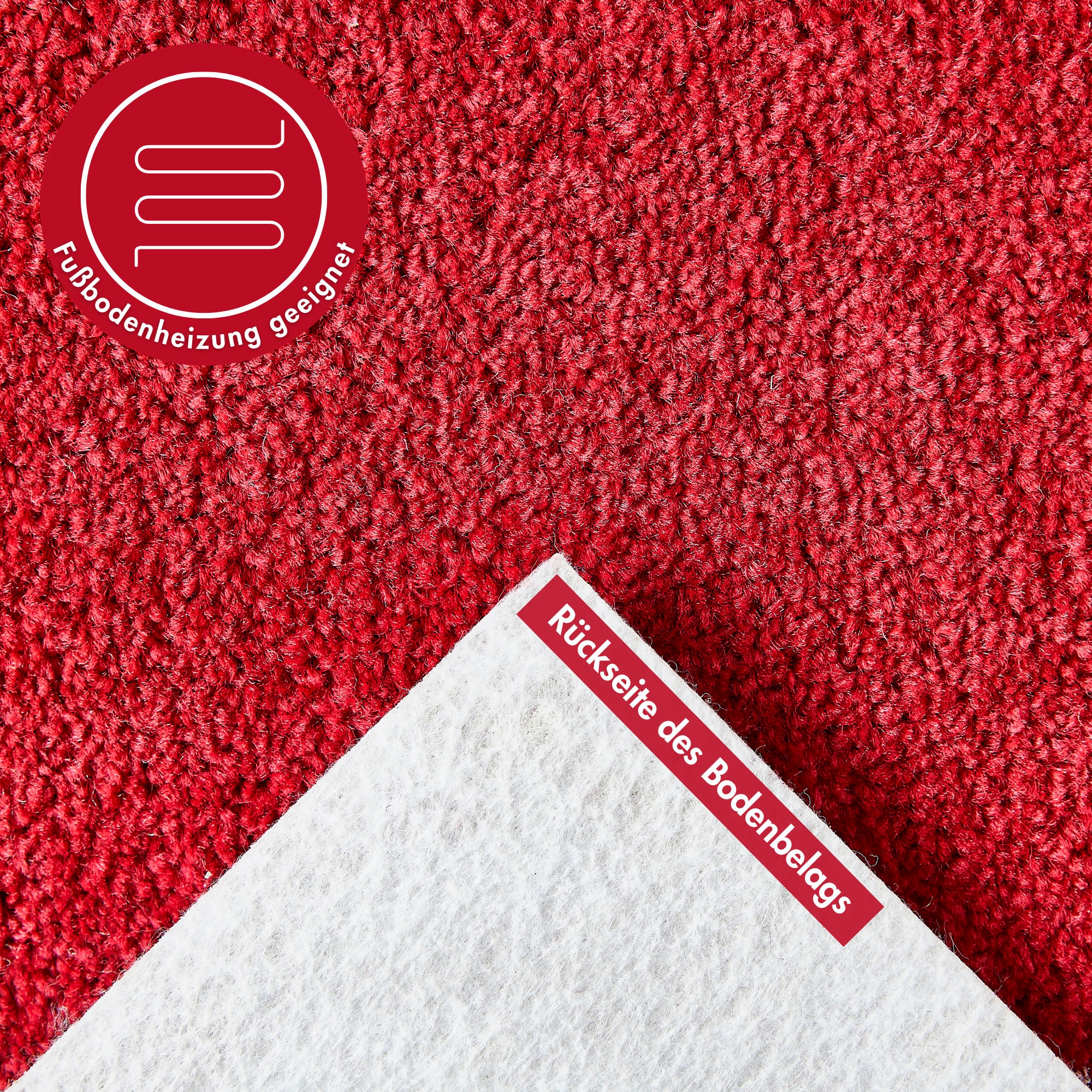 Andiamo Teppichboden »Ines, Kräuselvelours, Made in Netherlands«, rechteckig, 8,5 mm Höhe, Uni Farben, Breite 400 cm, strapazierfähig & pflegeleicht