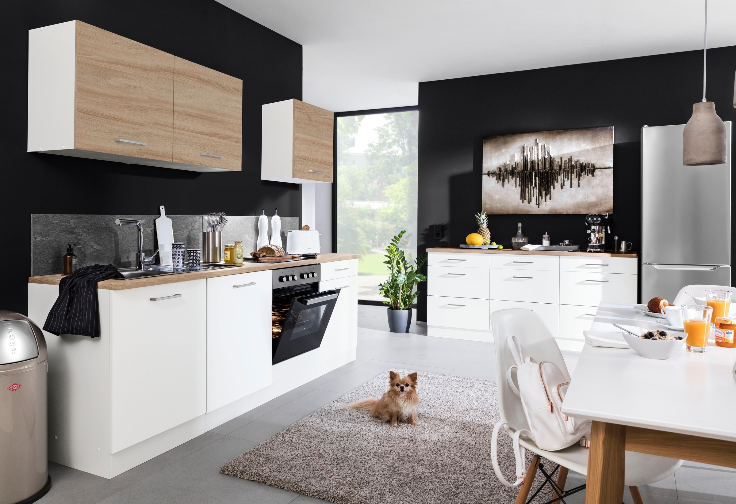 KOCHSTATION Küchenzeile »KS-Visby«, ohne E-Geräte, Breite 240 cm