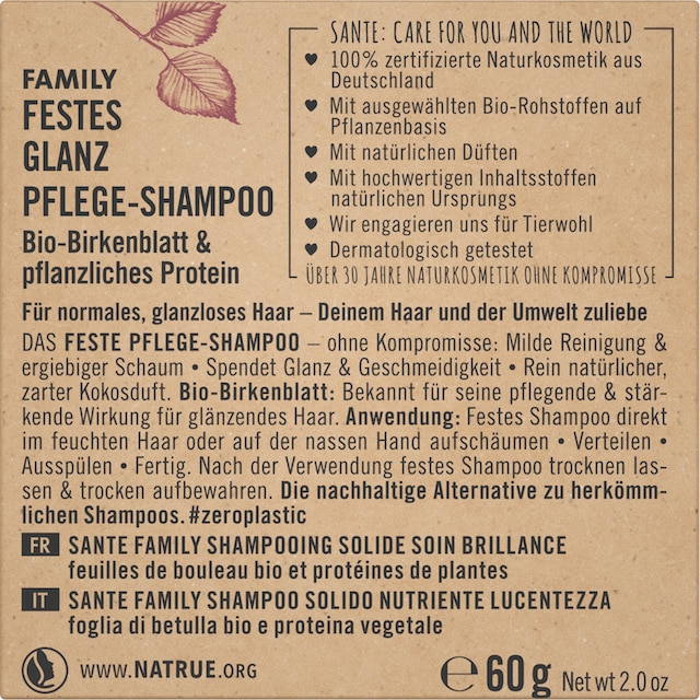 SANTE Festes Haarshampoo »FAMILY Glanz Pflege-Shampoo« bei ♕