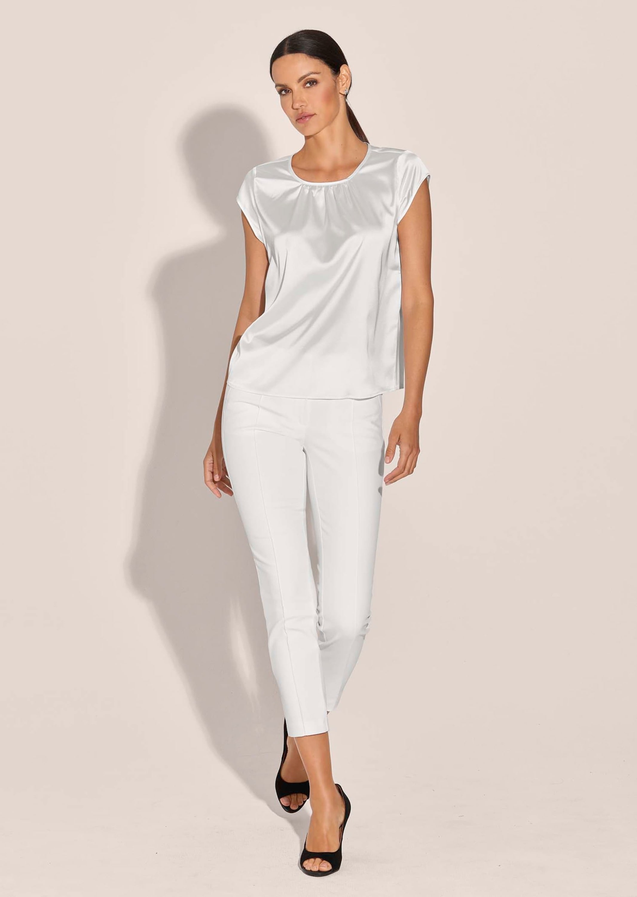 MADELEINE Shirtbluse »Blusenshirt Elegante Satinbluse in A-Linie«