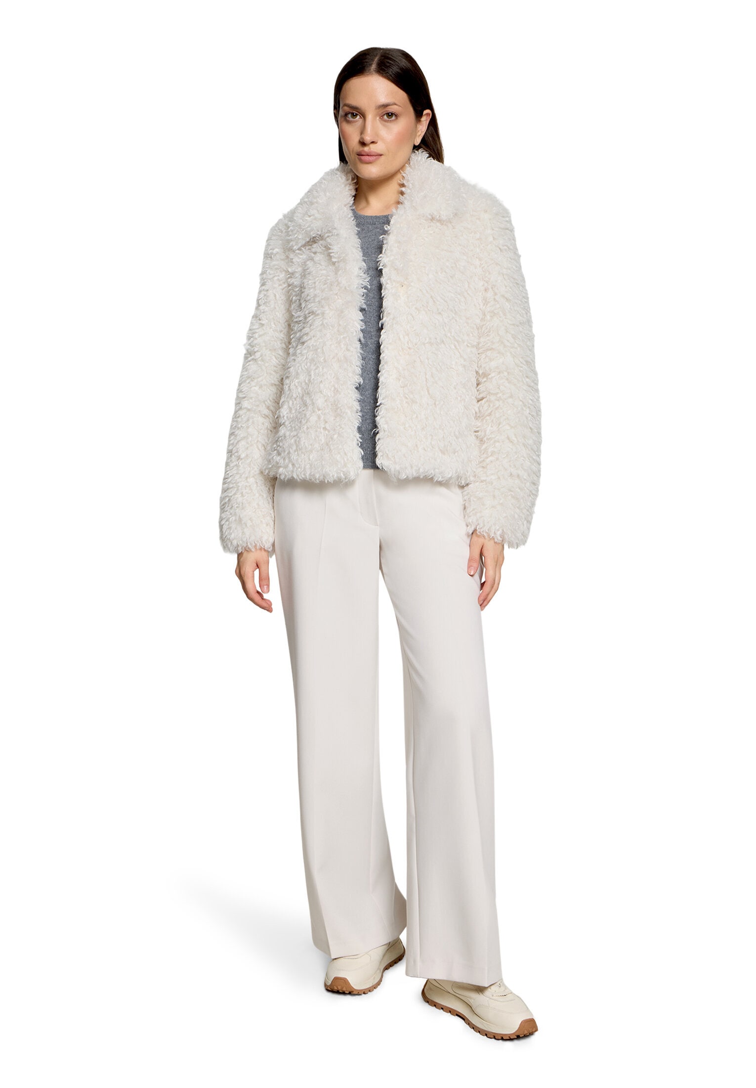 Betty&Co Plüschjacke »Plüschjacke mit Kragen«