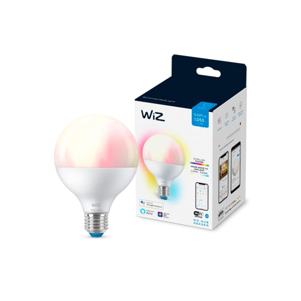WiZ Smarte LED-Leuchte »WiZ Wi-Fi BLE 75W G95 E27 922-65 RGB 1PF/6«