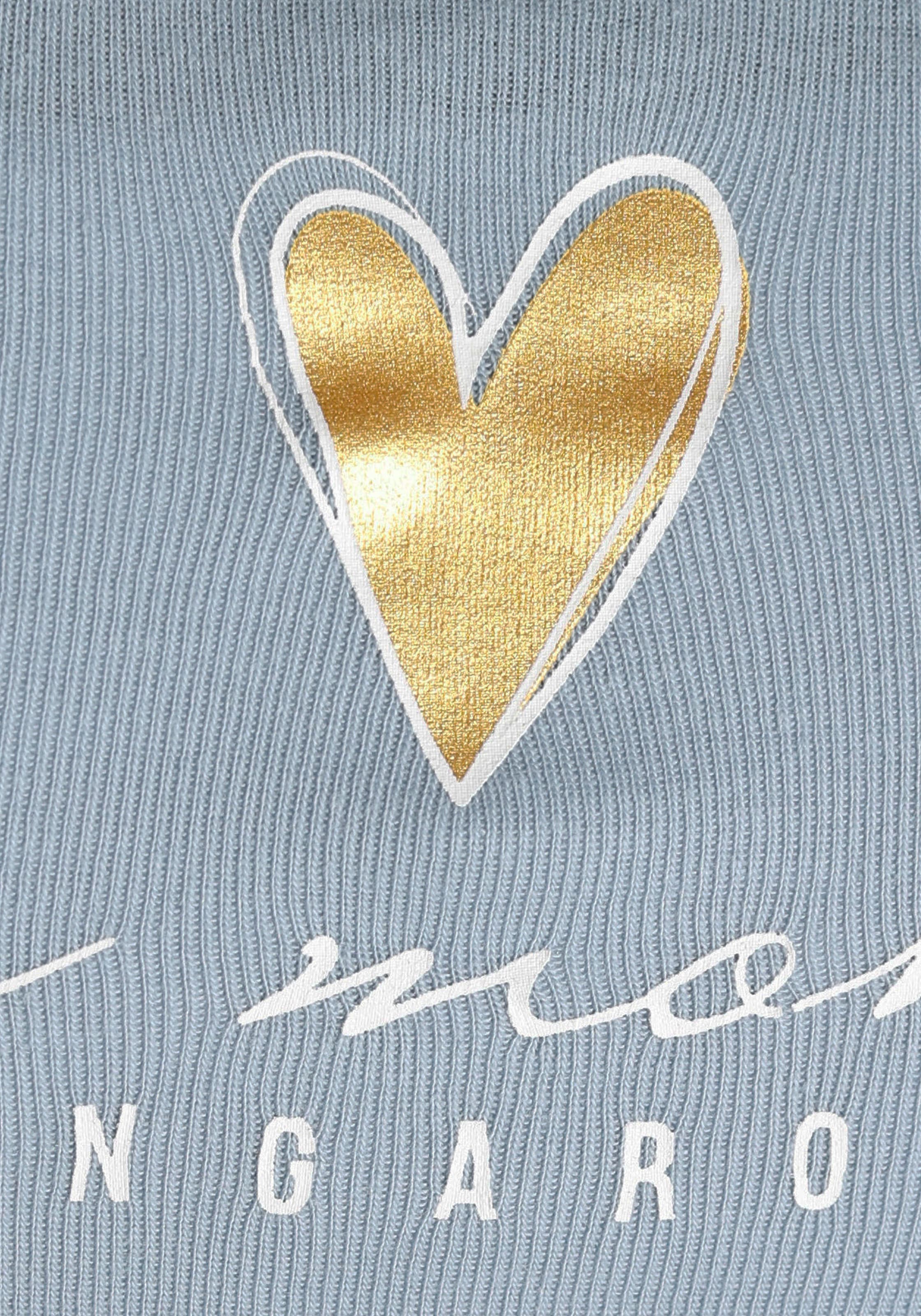KangaROOS Longsleeve, mit ♕ KOLLEKTION süßen - Herz-Logodruck NEUE bei