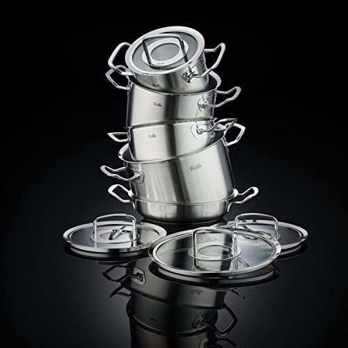 Fissler Topf-Set »Original-Profi Collection®« Set, Kochtopf 16/20/24 + Bratentopf 20cm + Servierpfanne 24cm, 5 Stk. tlg. Edelstahl 18/10
