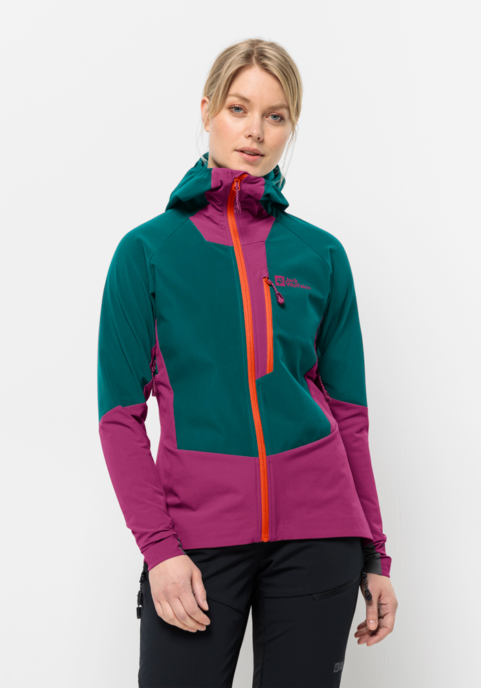 Jack Wolfskin Softshelljacke »ALPSPITZE HOODY W«, mit Kapuze