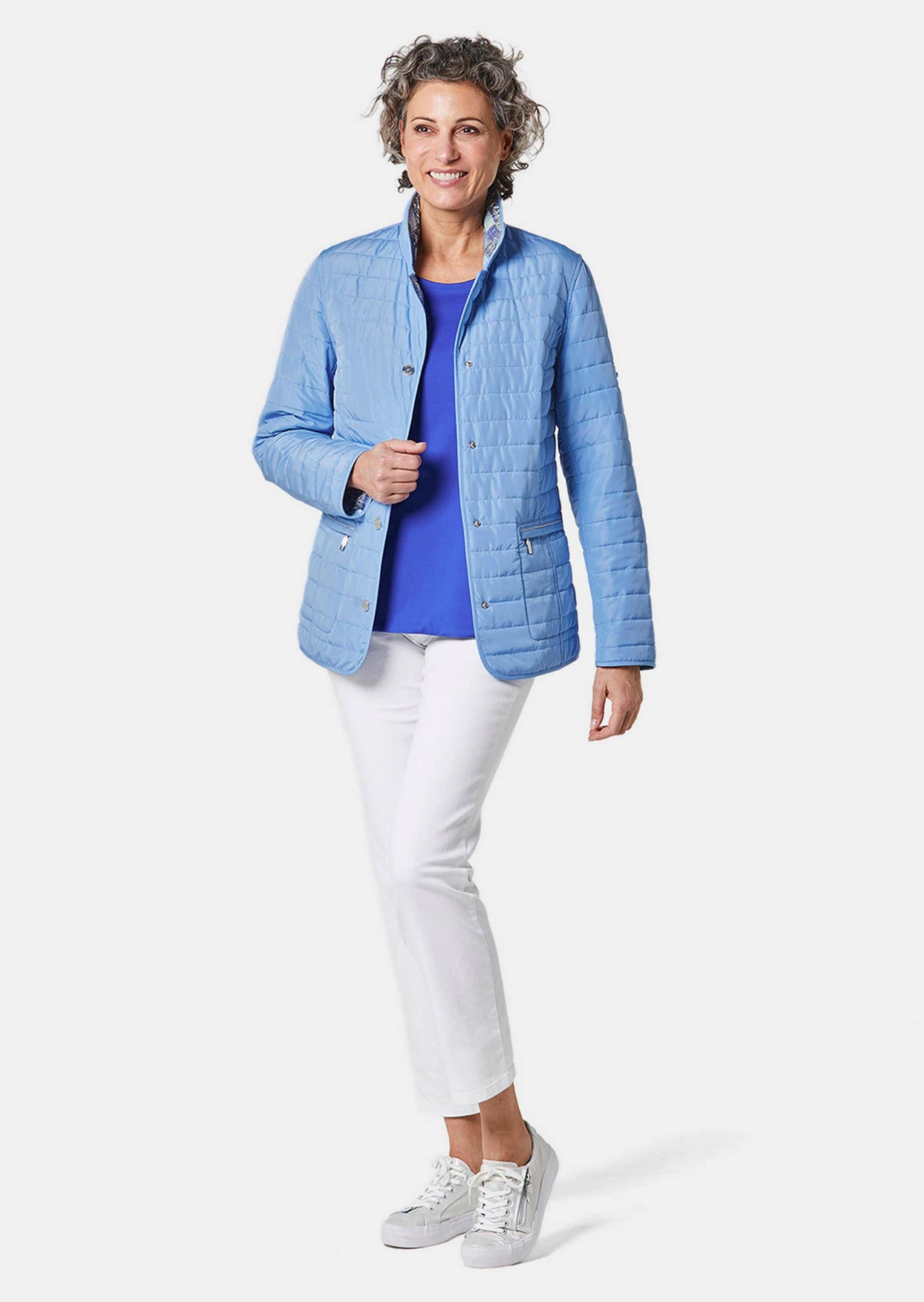 GOLDNER Steppjacke »Kurzgröße Leichte Druck-Steppjacke zum wenden« Jacke kann von 2 Seiten getragen werden